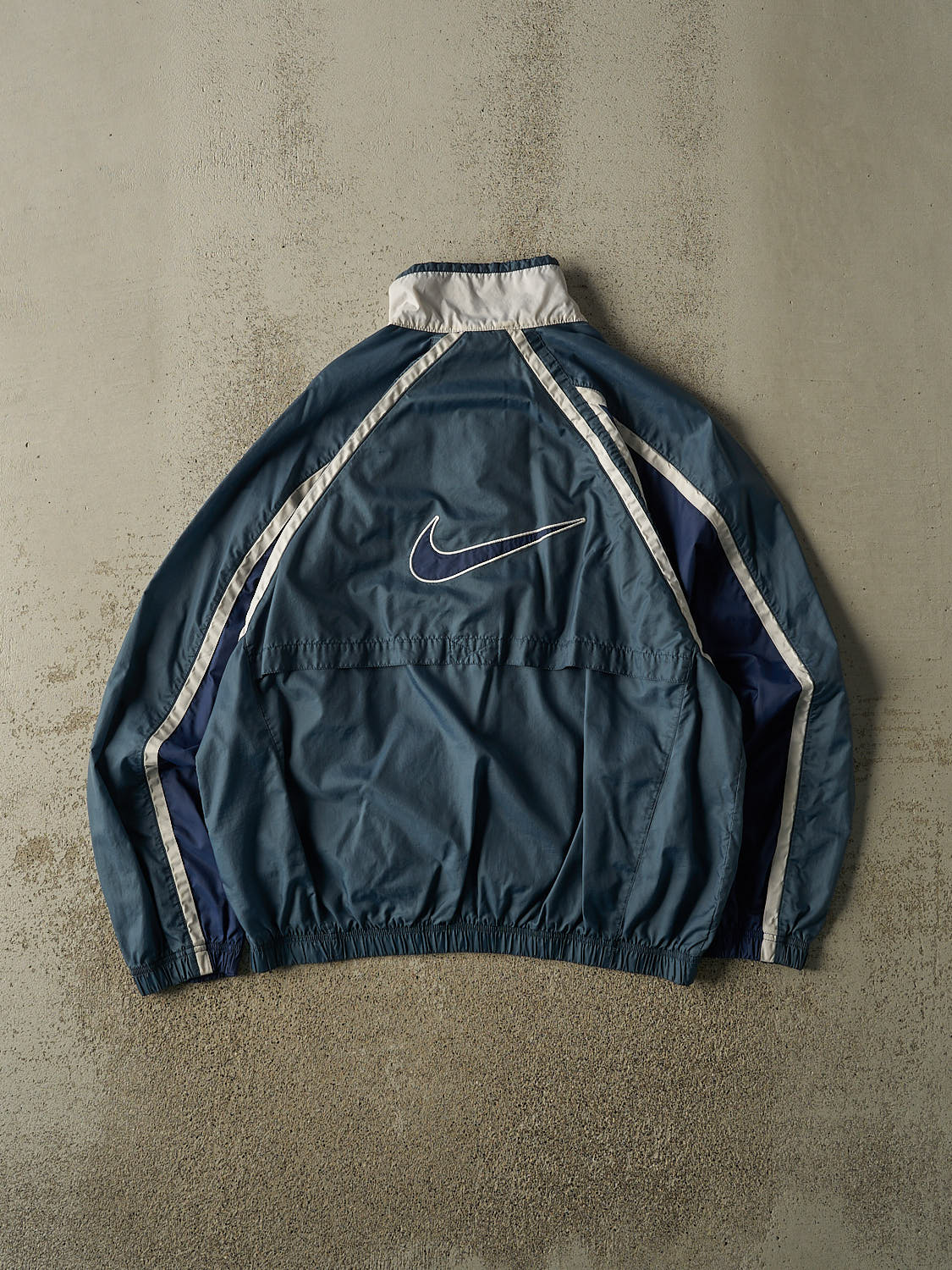 Vintage 90s Navy Blue Nike Windbreaker Jacket (L/XL)