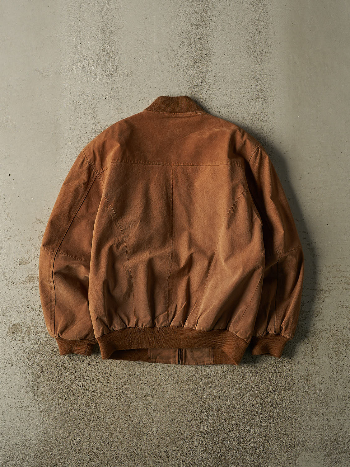 Vintage 90s Brown R&R Suede Leather Bomber Jacket (M/L)