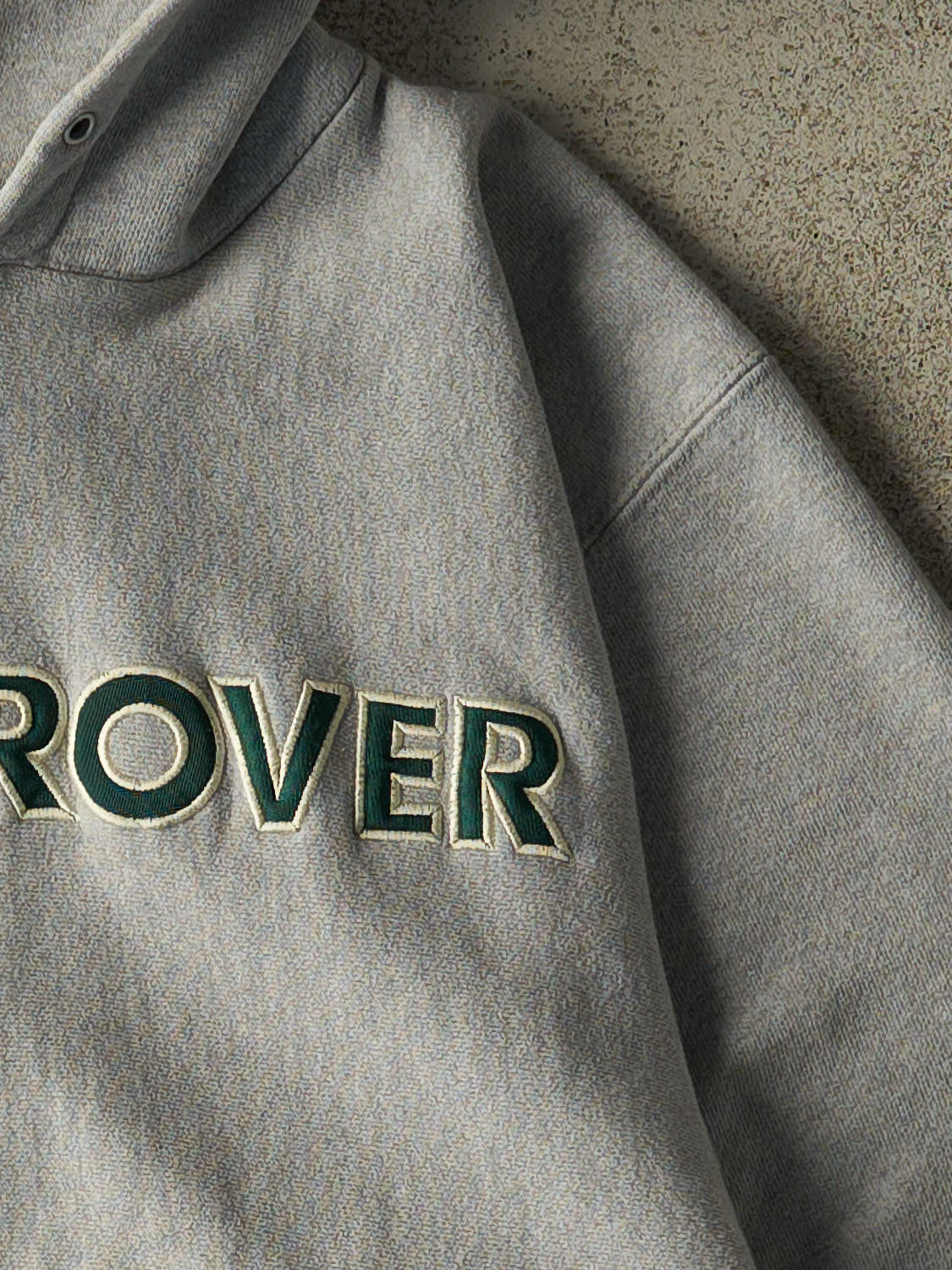 Vintage 90s Grey RARE  Land Rover Champion Reverse Weave Embroidered Hoodie (M)