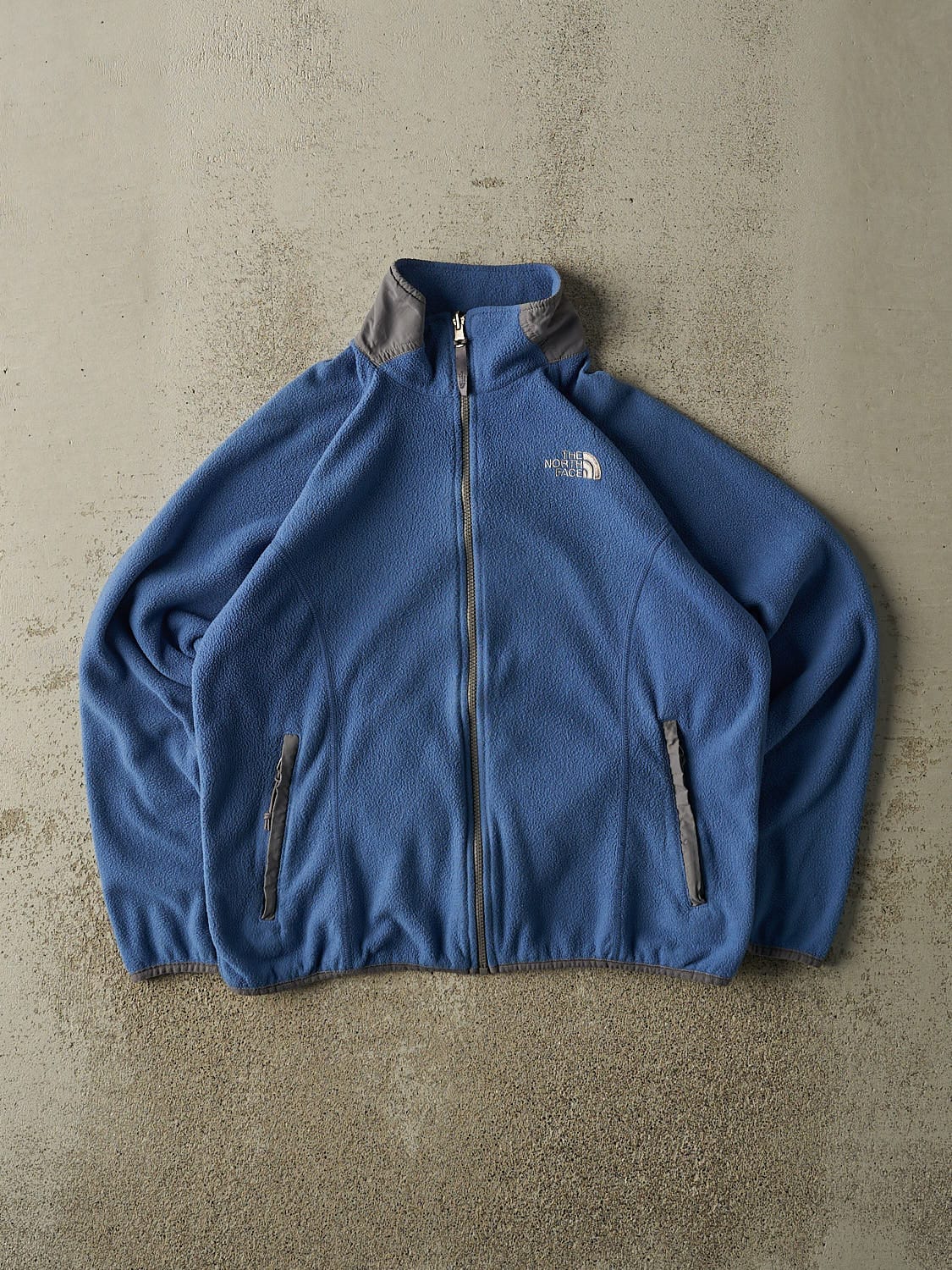 Vintage Y2K Blue The North Face Zip Up Fleece (S/M)
