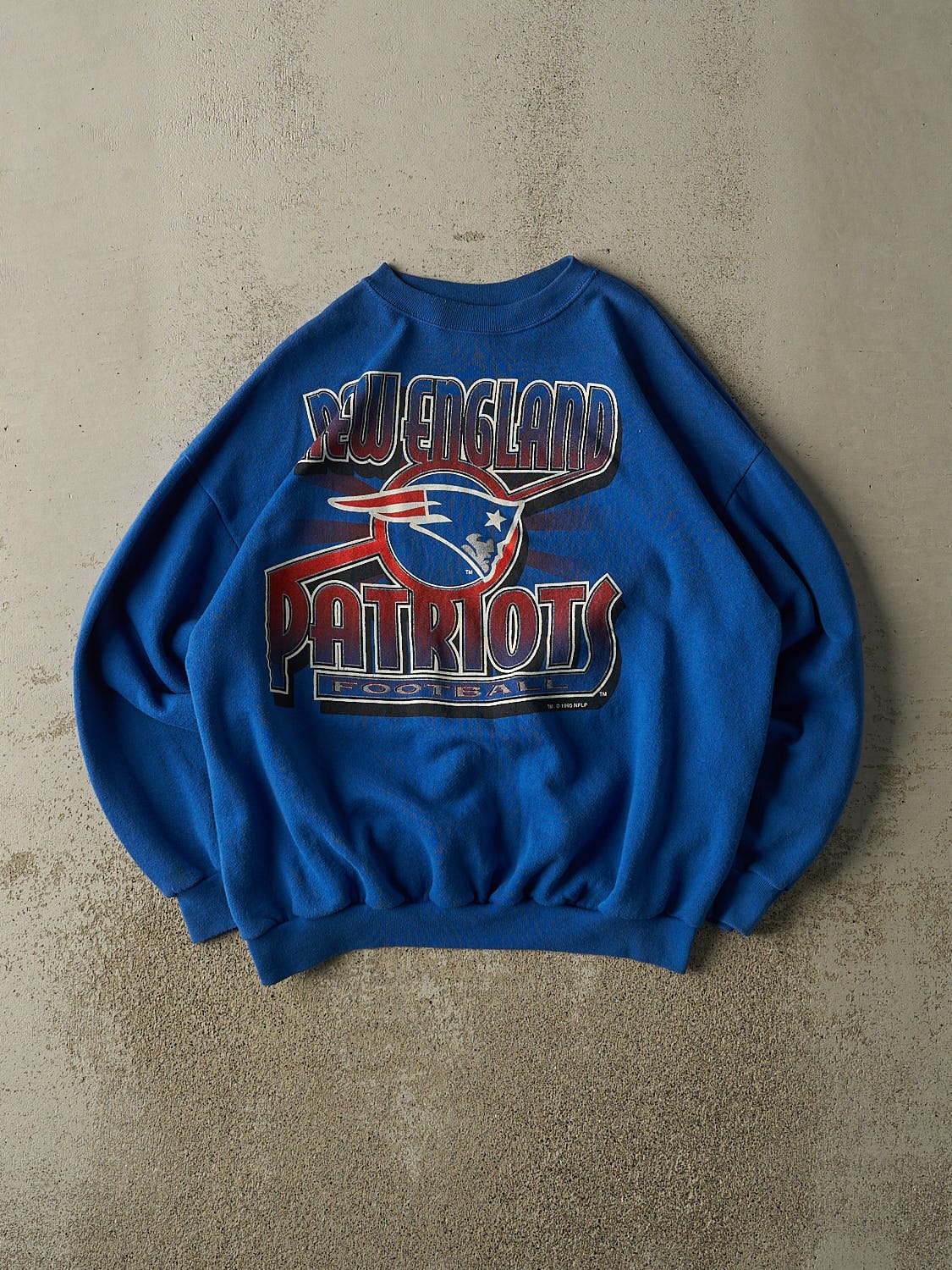 Vintage 95' Blue New England Patriots Crewneck (L)