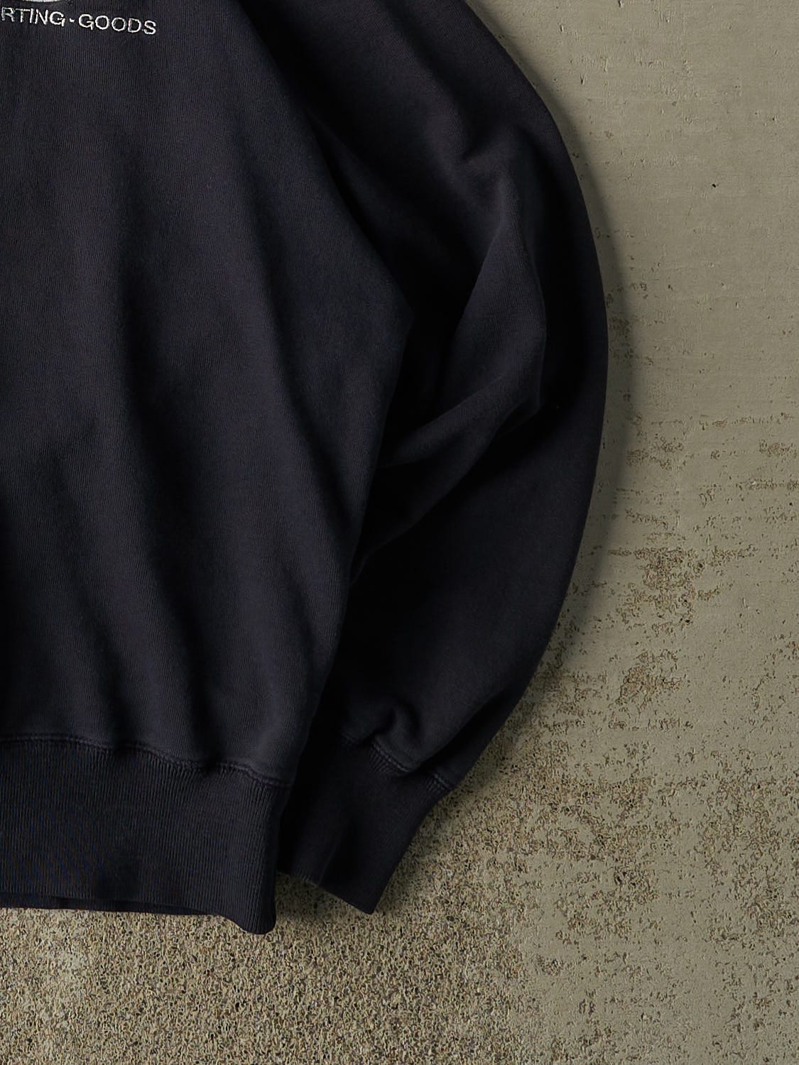 Vintage Y2K Navy Blue Roots Embroidered Quarter Zip (L)