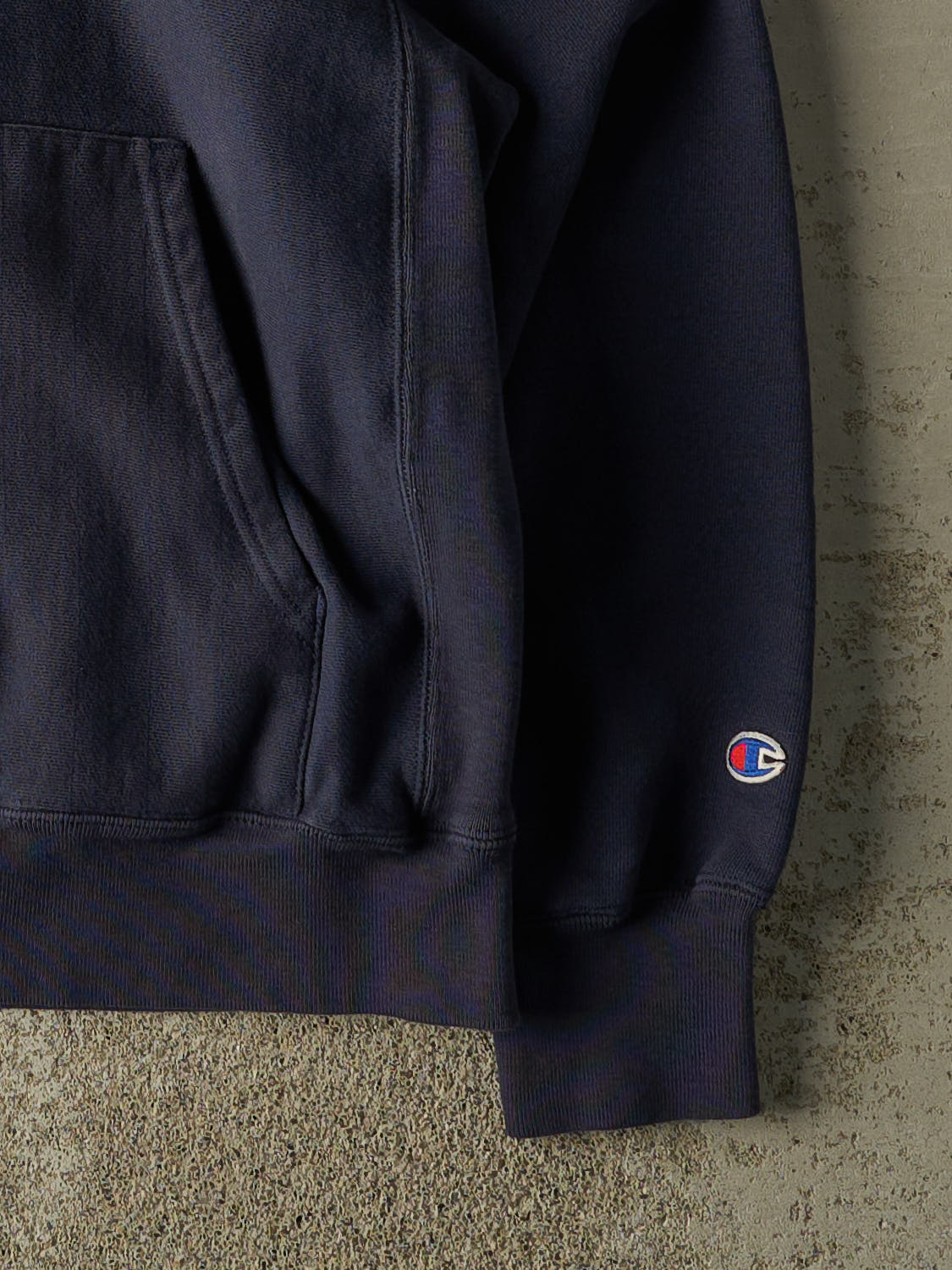 Vintage 90s Navy Blue Champion Reverse Weave Maine Hoodie (S/M)