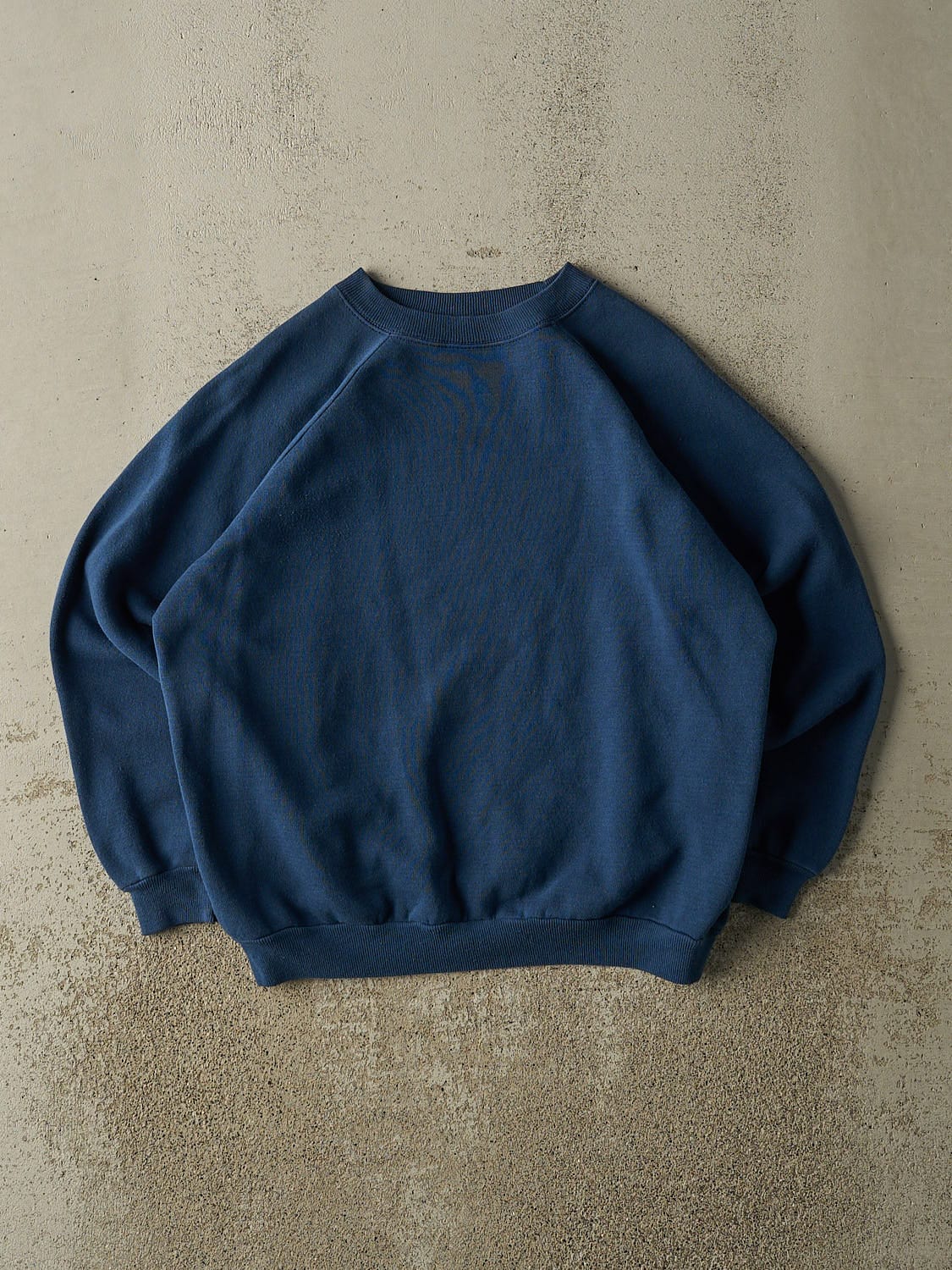 Vintage 80s Faded Navy Blue Blank Crewneck (S/M)