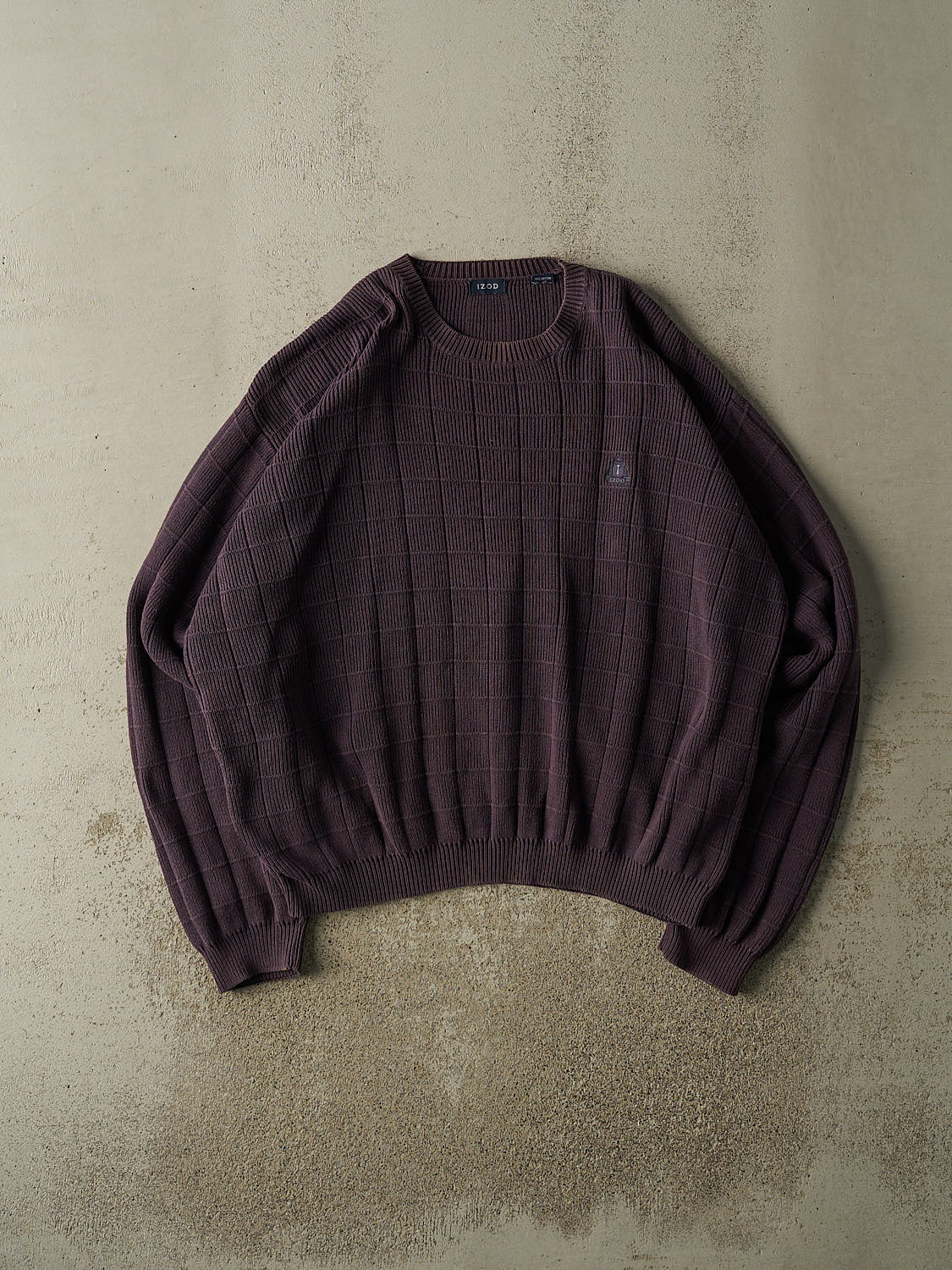 Vintage 90s Purple Izod Embroidered Patterned Knit (XL/XXL)