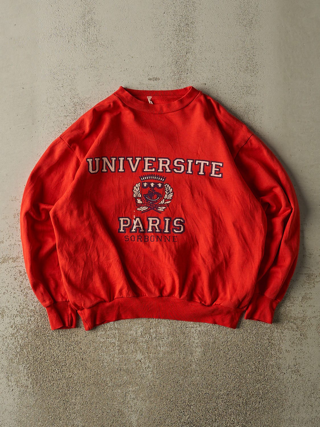 Vintage 80s Red University of Paris Crewneck (M)