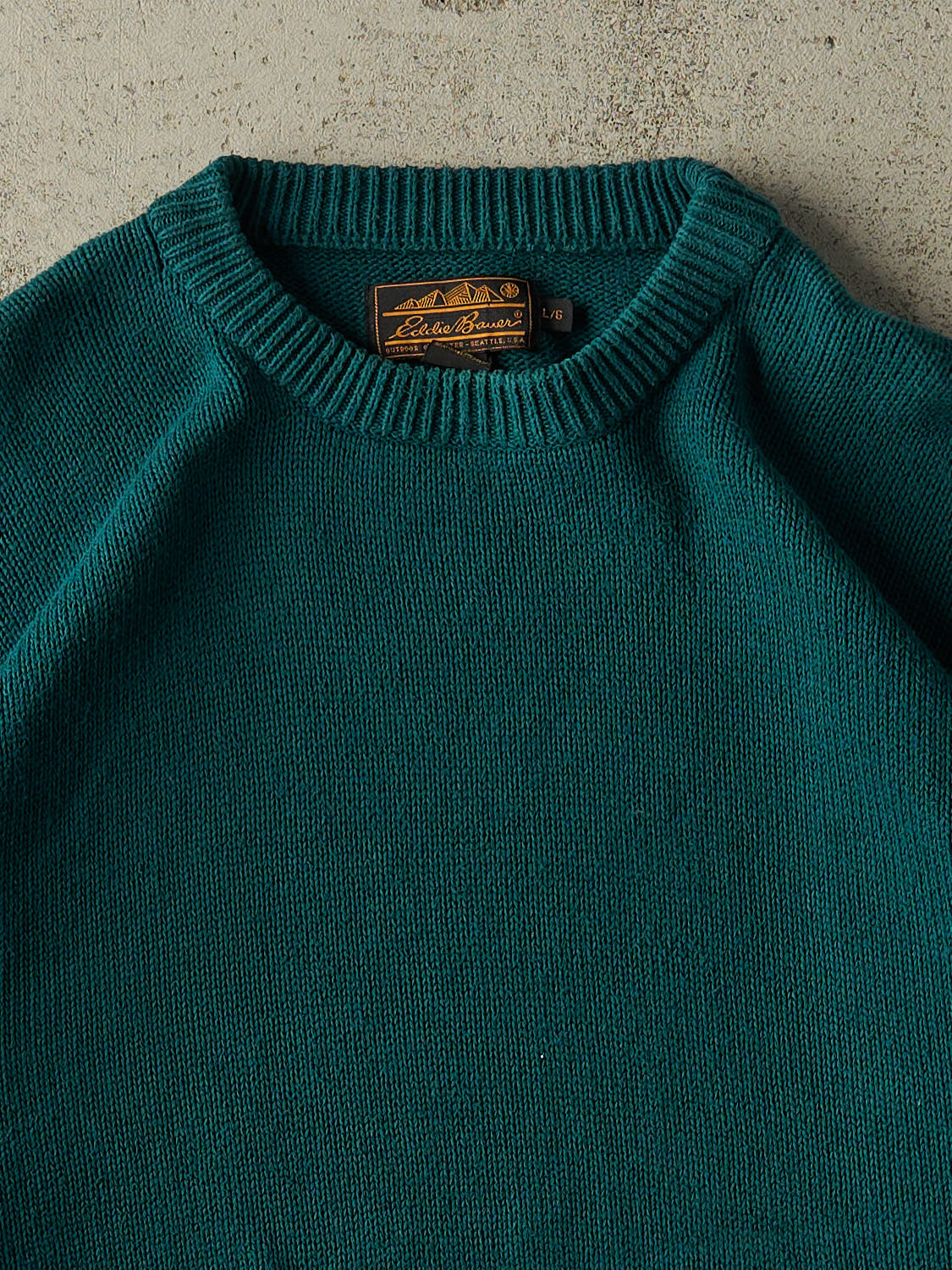 Vintage 90s Teal Eddie Bauer Knit (L)
