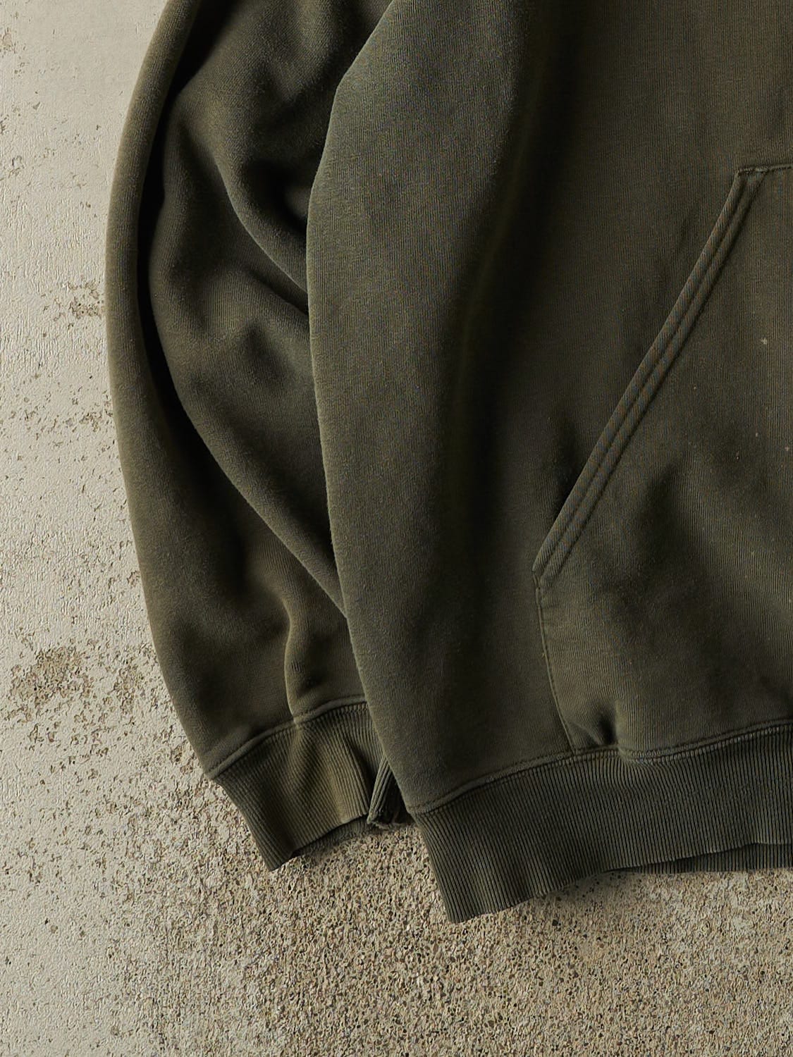Vintage 90s Sun Faded Green Carhartt Hoodie (XXL)