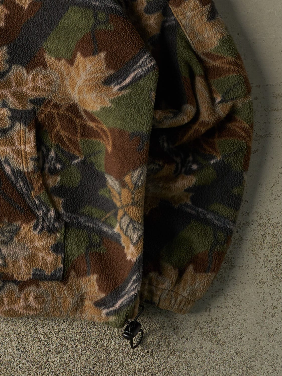 Vintage 90s Camo Zip Up Hooded Fleece (M/L)