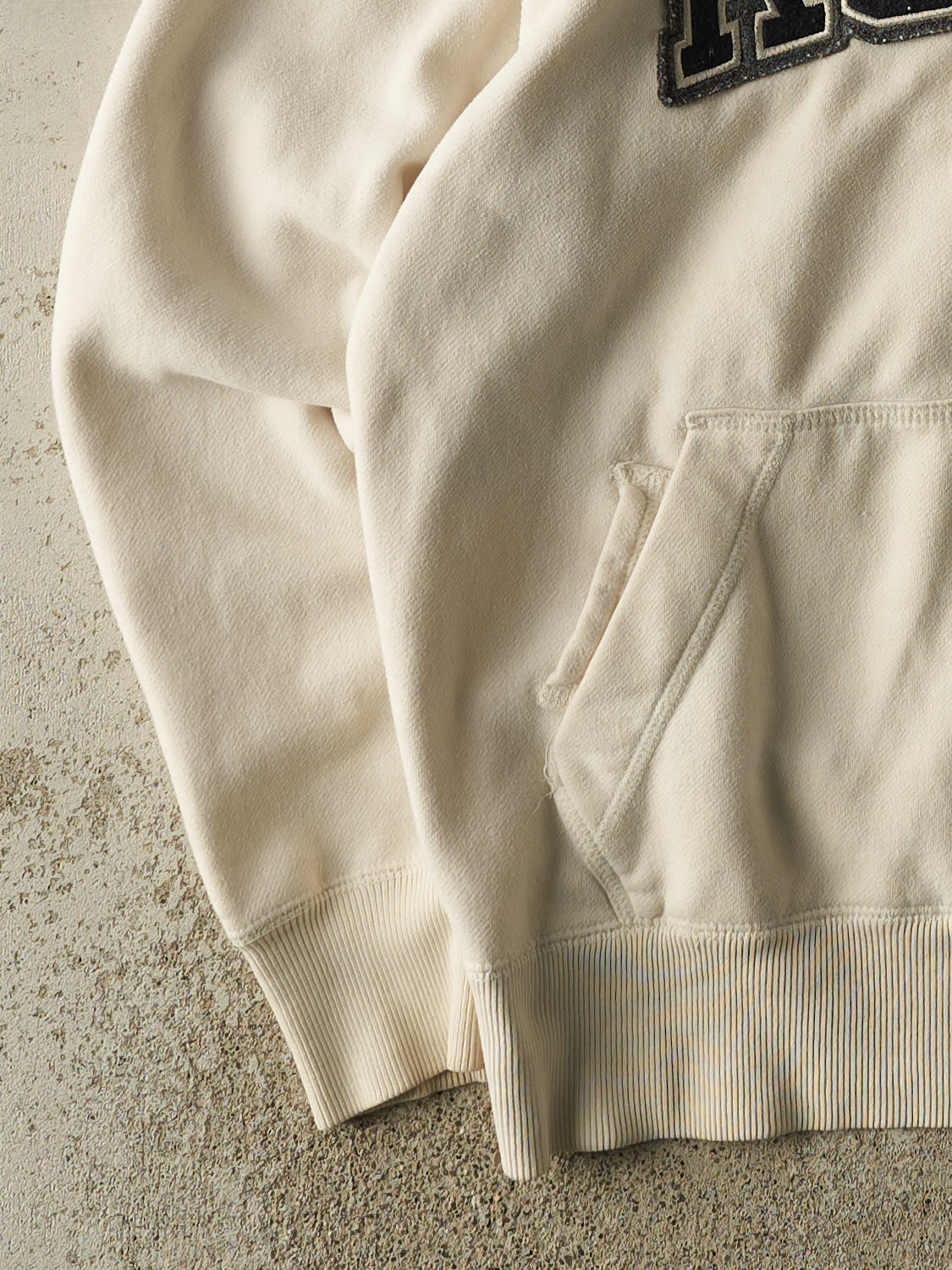 Vintage Y2K Beige Roots Embroidered Hoodie (S/M)
