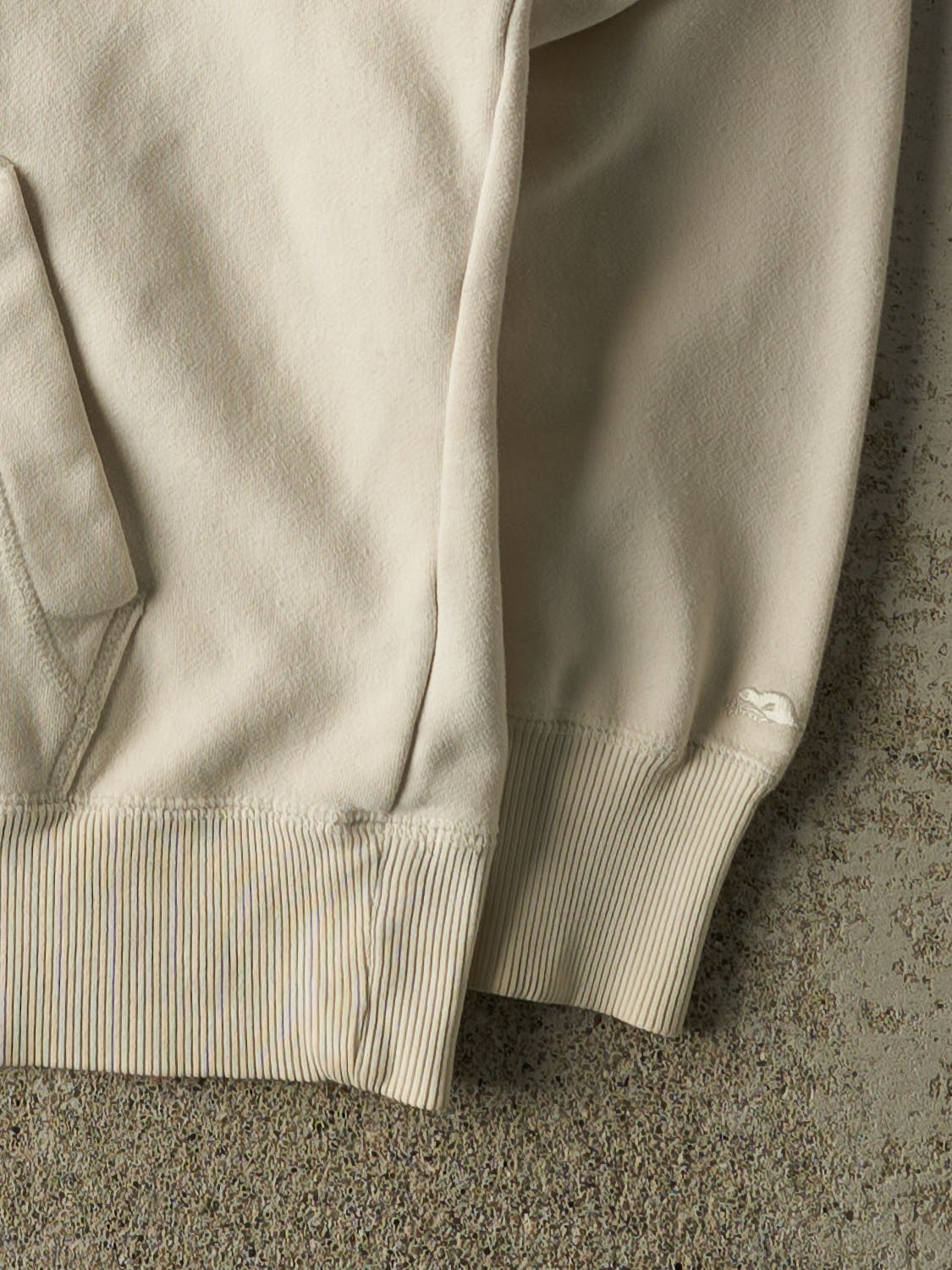 Vintage Y2K Beige Roots Embroidered Hoodie (S/M)