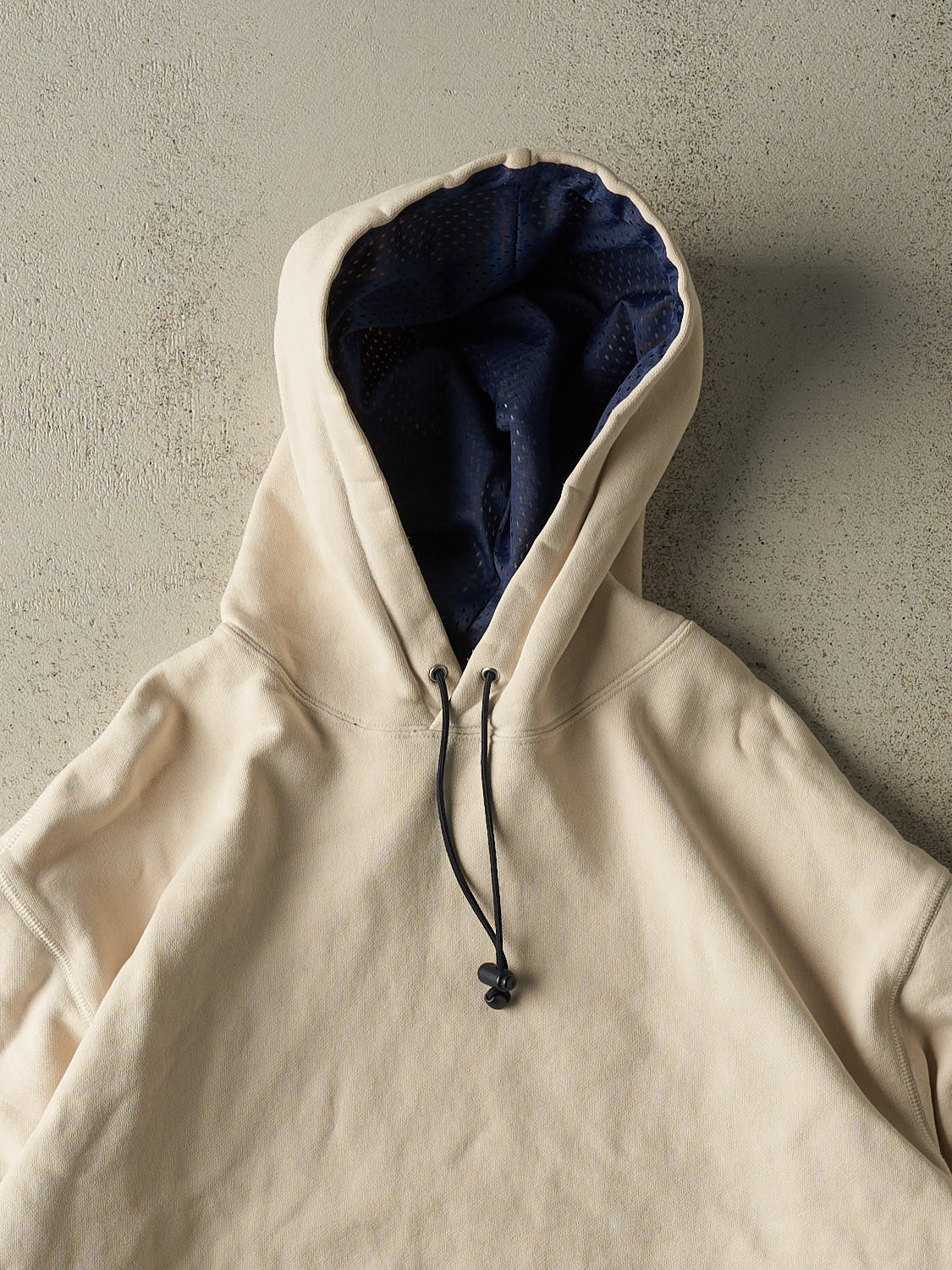 Vintage 90s Beige & Navy Gap Blank Hoodie (L/XL)