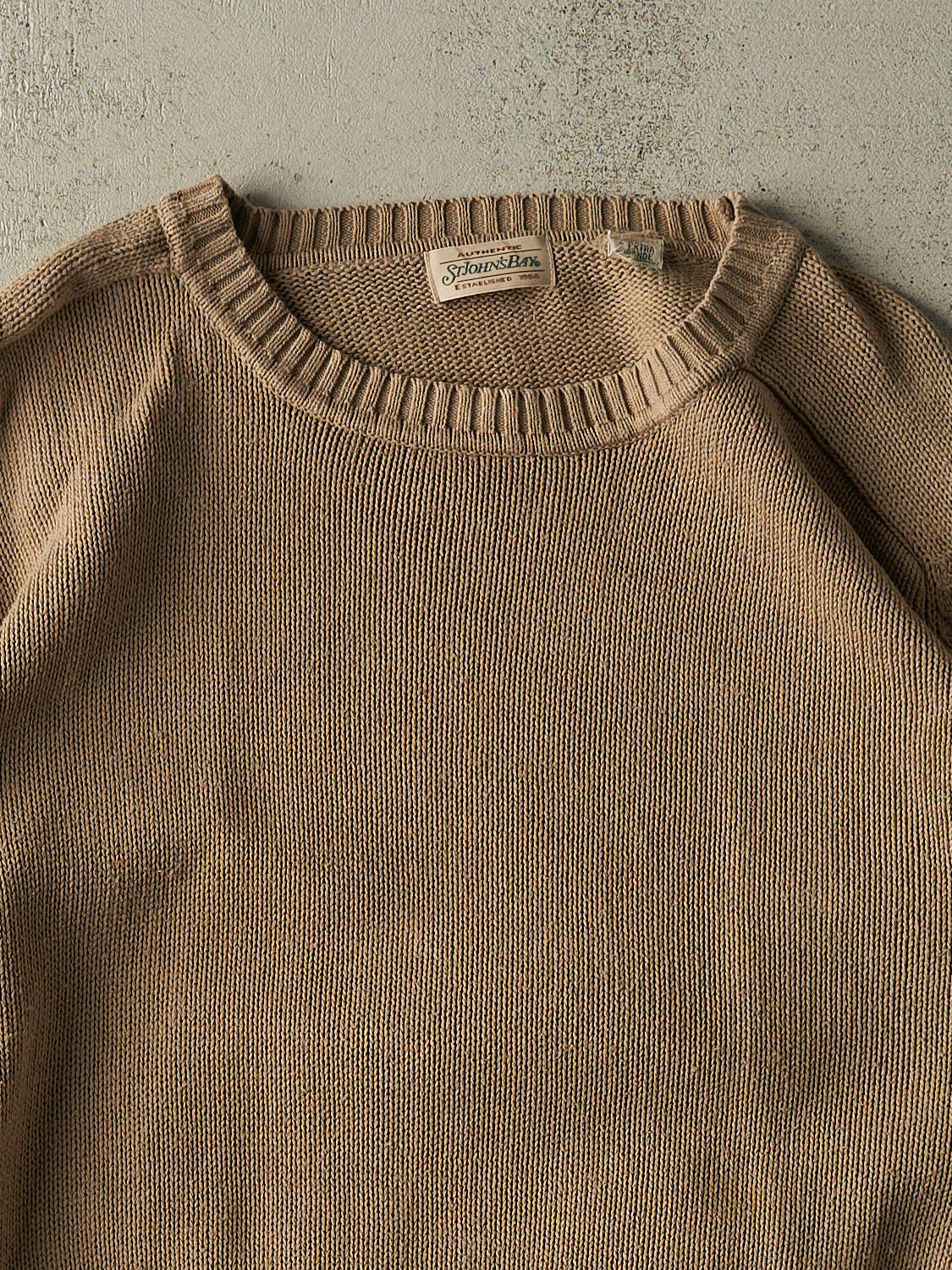 Vintage 90s Beige St John's Bay Knit (XL/XXL)