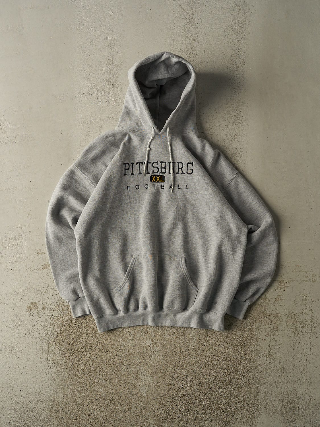Vintage 90s Grey Pittsburgh Football Hoodie (XL)