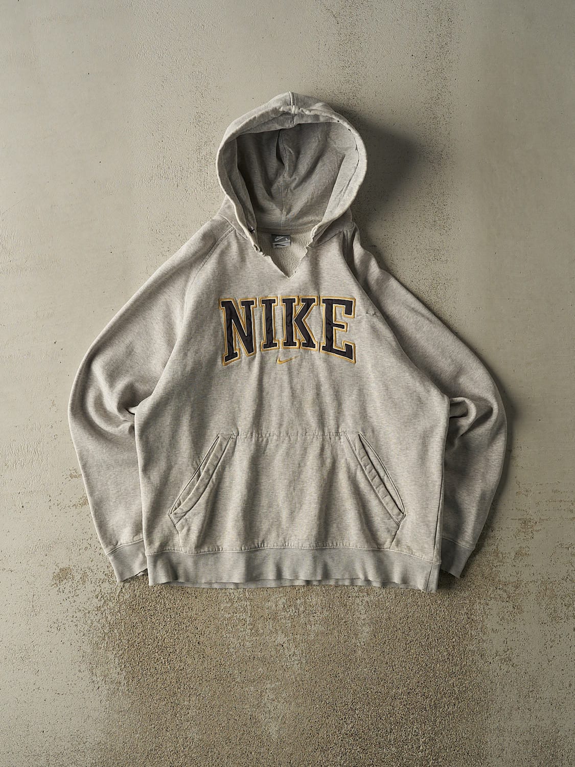 Vintage Y2K Heather Grey Nike Embroidered Hoodie (M/L)