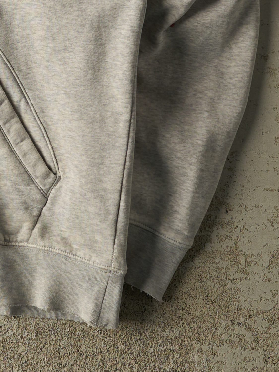 Vintage Y2K Heather Grey Nike Embroidered Hoodie (M/L)