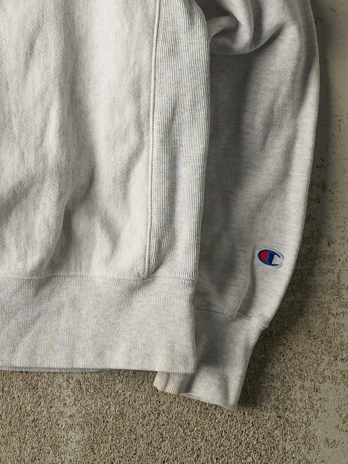 Vintage 90s Heather Grey Champion Reverse Weave Indiana University Crewneck (S)