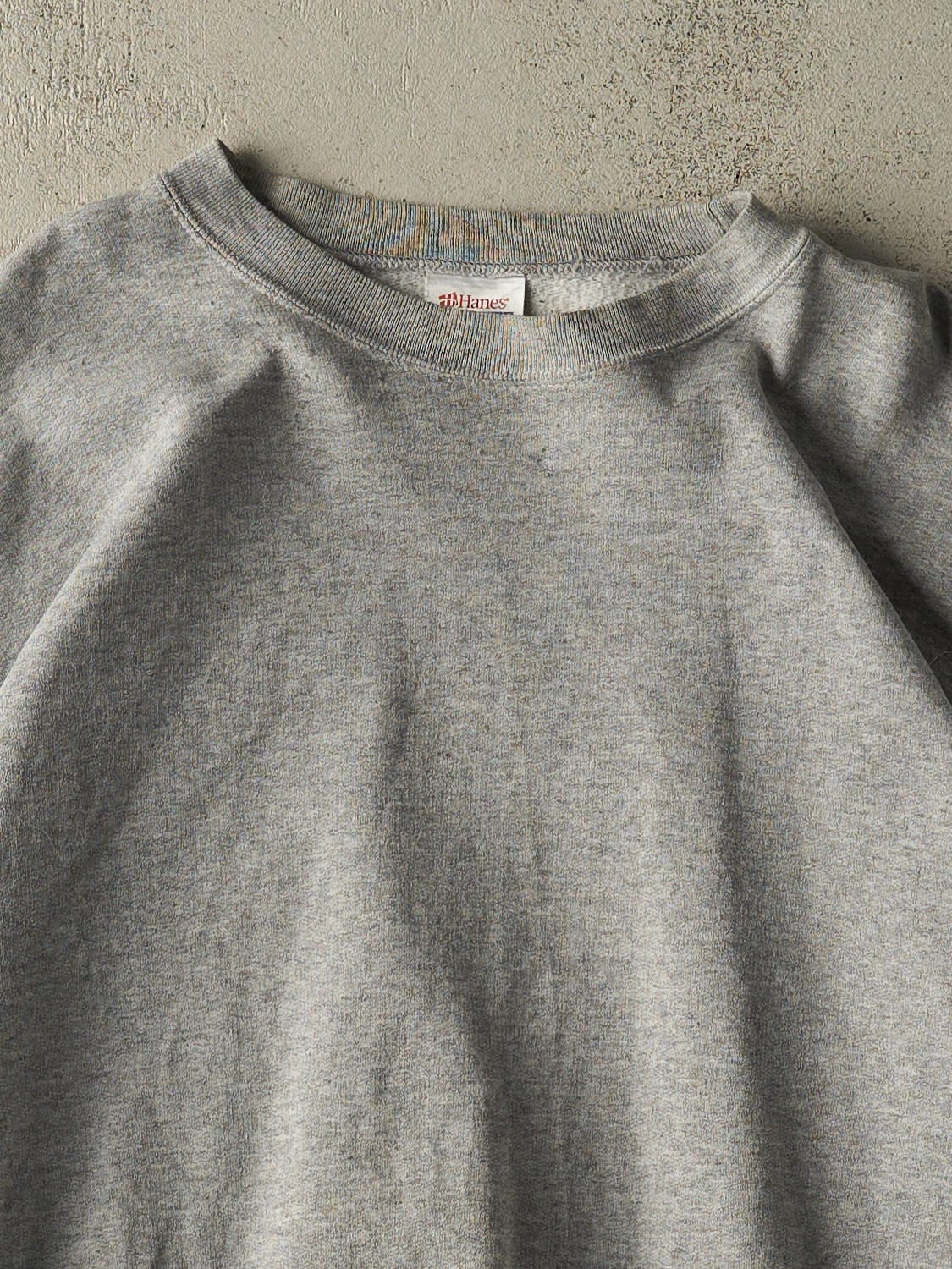 Vintage Y2K Grey Blank Crewneck (XL)