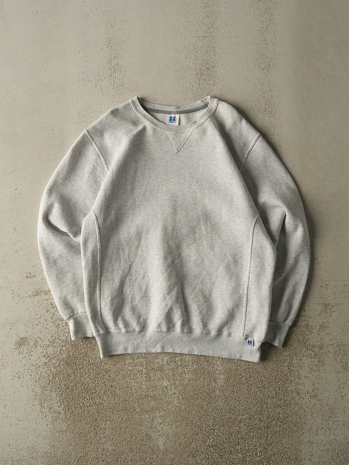 Vintage Y2K Heather Grey Russell Athletic Blank Crewneck (L)