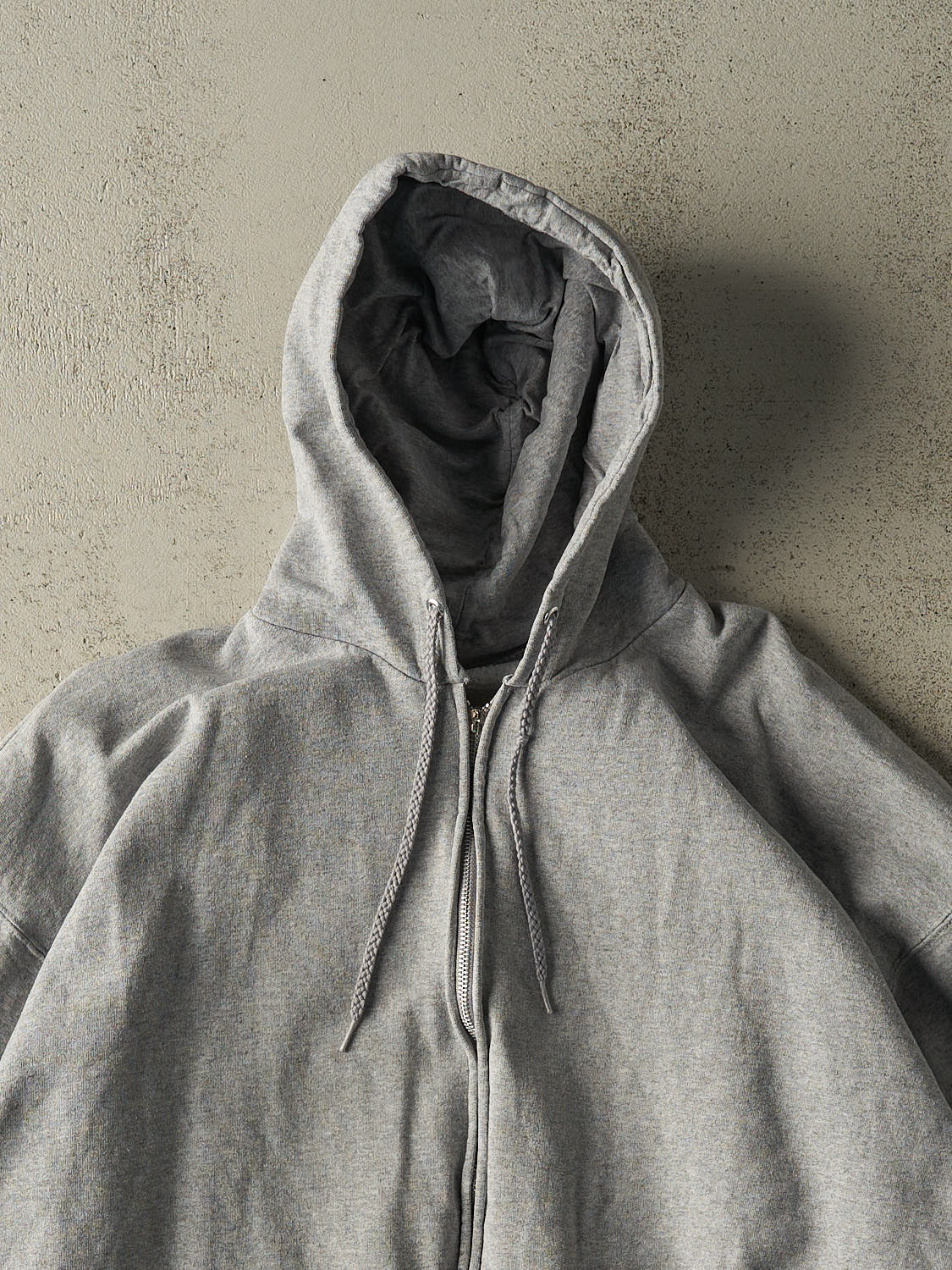 Vintage 90s Grey Blank Zip Up Hoodie (M/L)