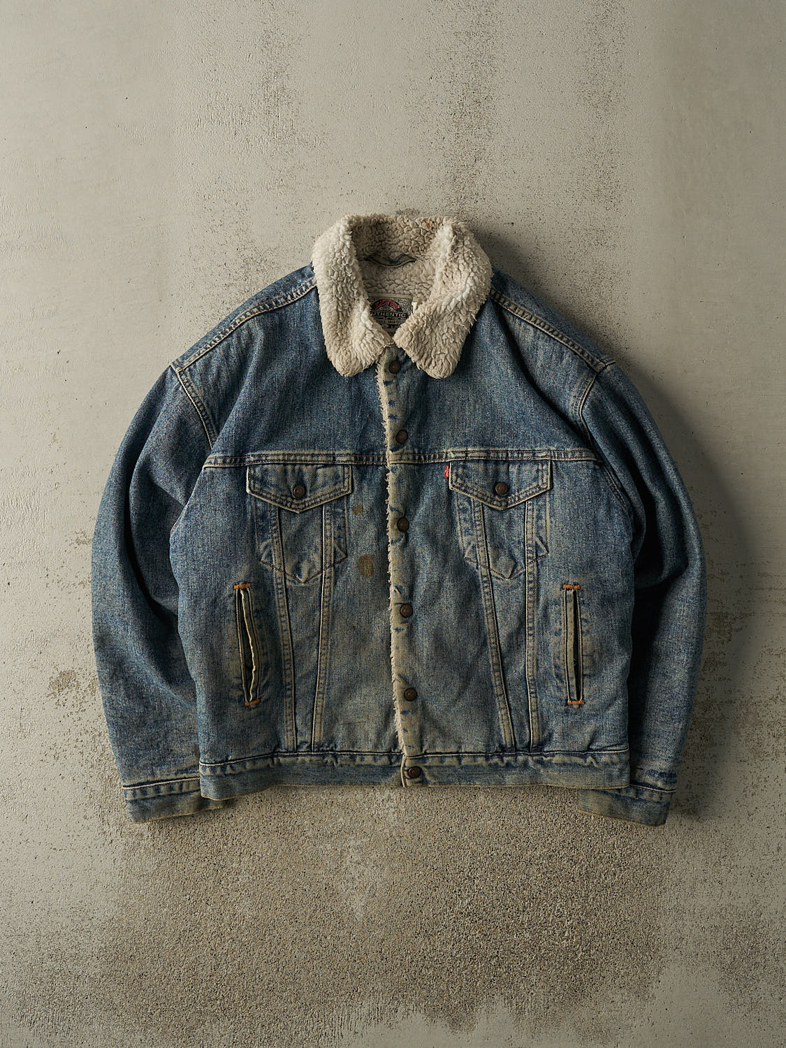 Vintage 80s Mid Wash Levi's Sherpa Lined Denim Jacket (M/L)