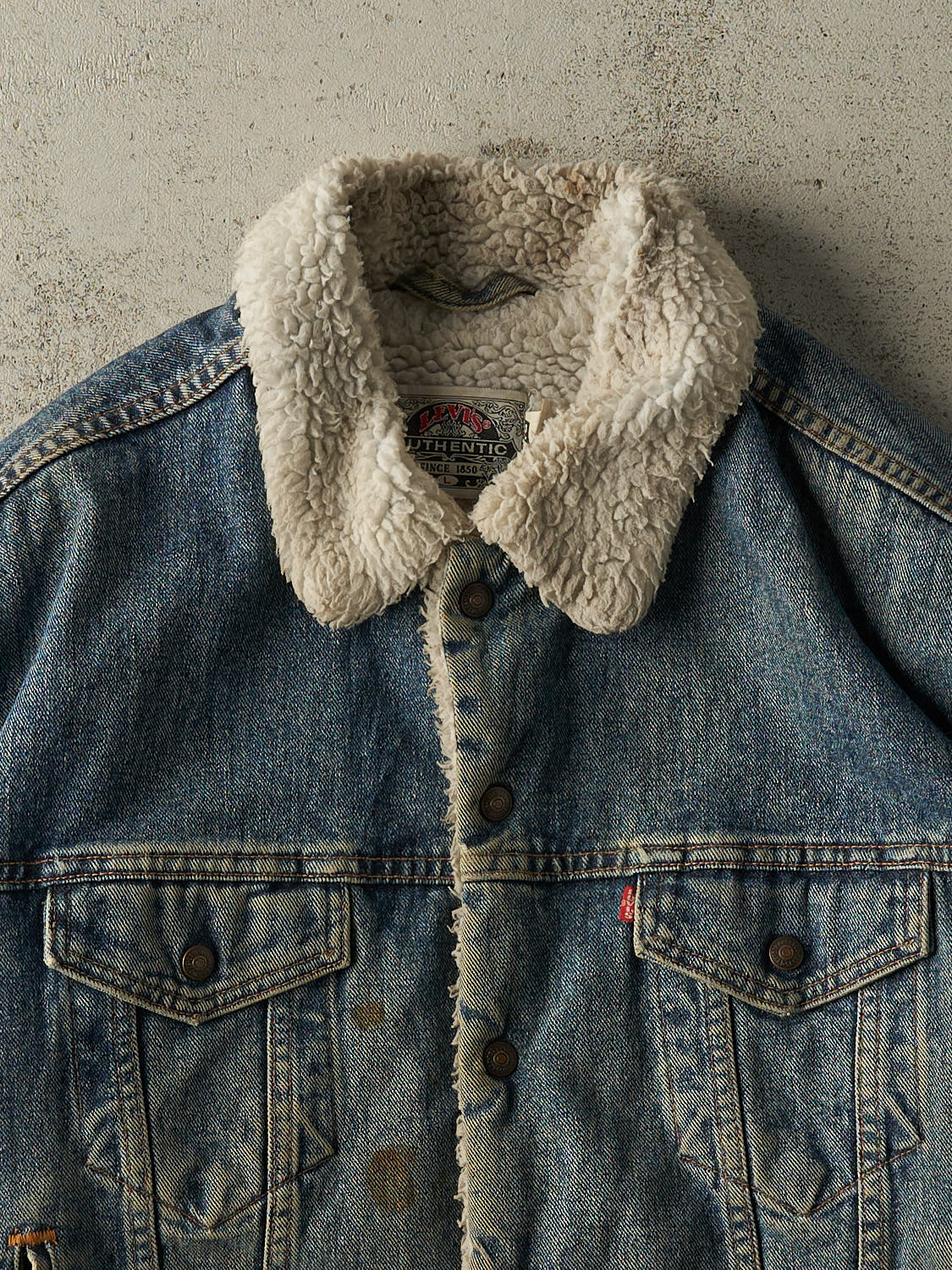 Vintage 80s Mid Wash Levi's Sherpa Lined Denim Jacket (M/L)