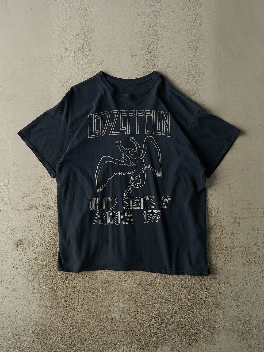 Vintage Y2K Faded Black Led Zeppelin Tee (XL/XXL)