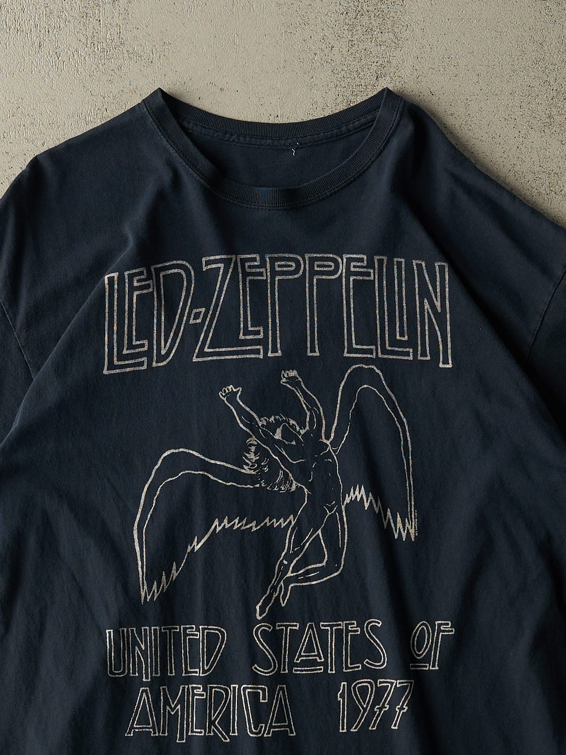 Vintage Y2K Faded Black Led Zeppelin Tee (XL/XXL)