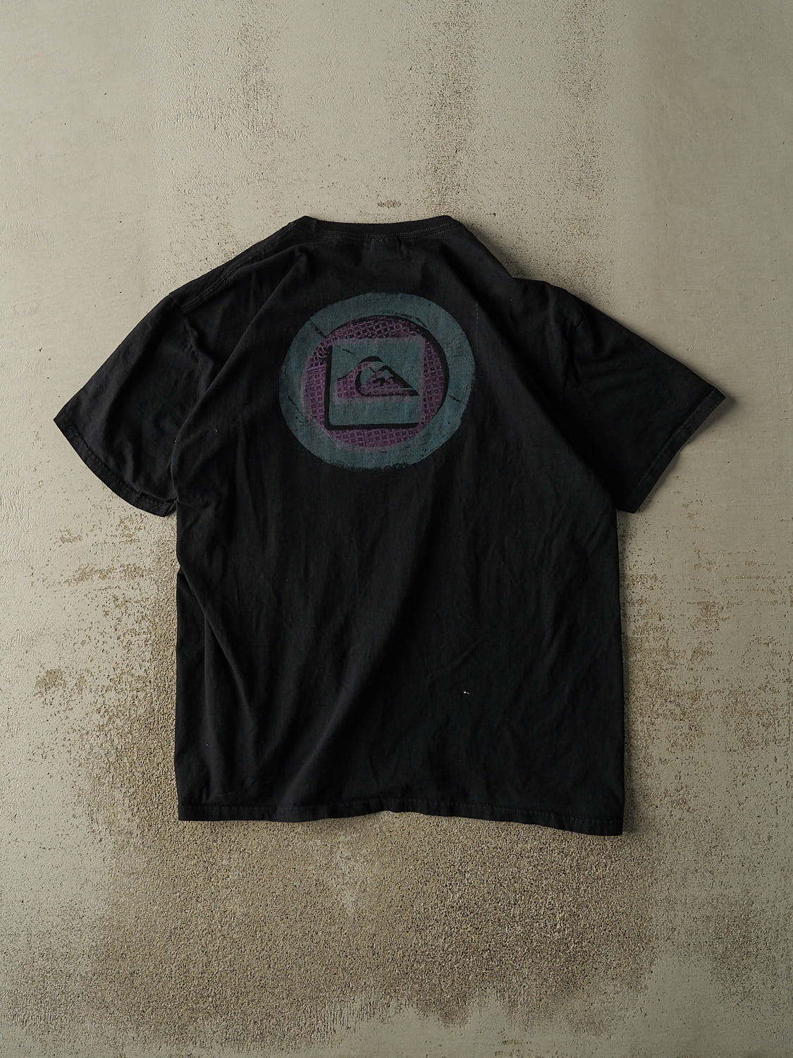 Vintage Y2K Faded Black Quiksilver Tee (XL)