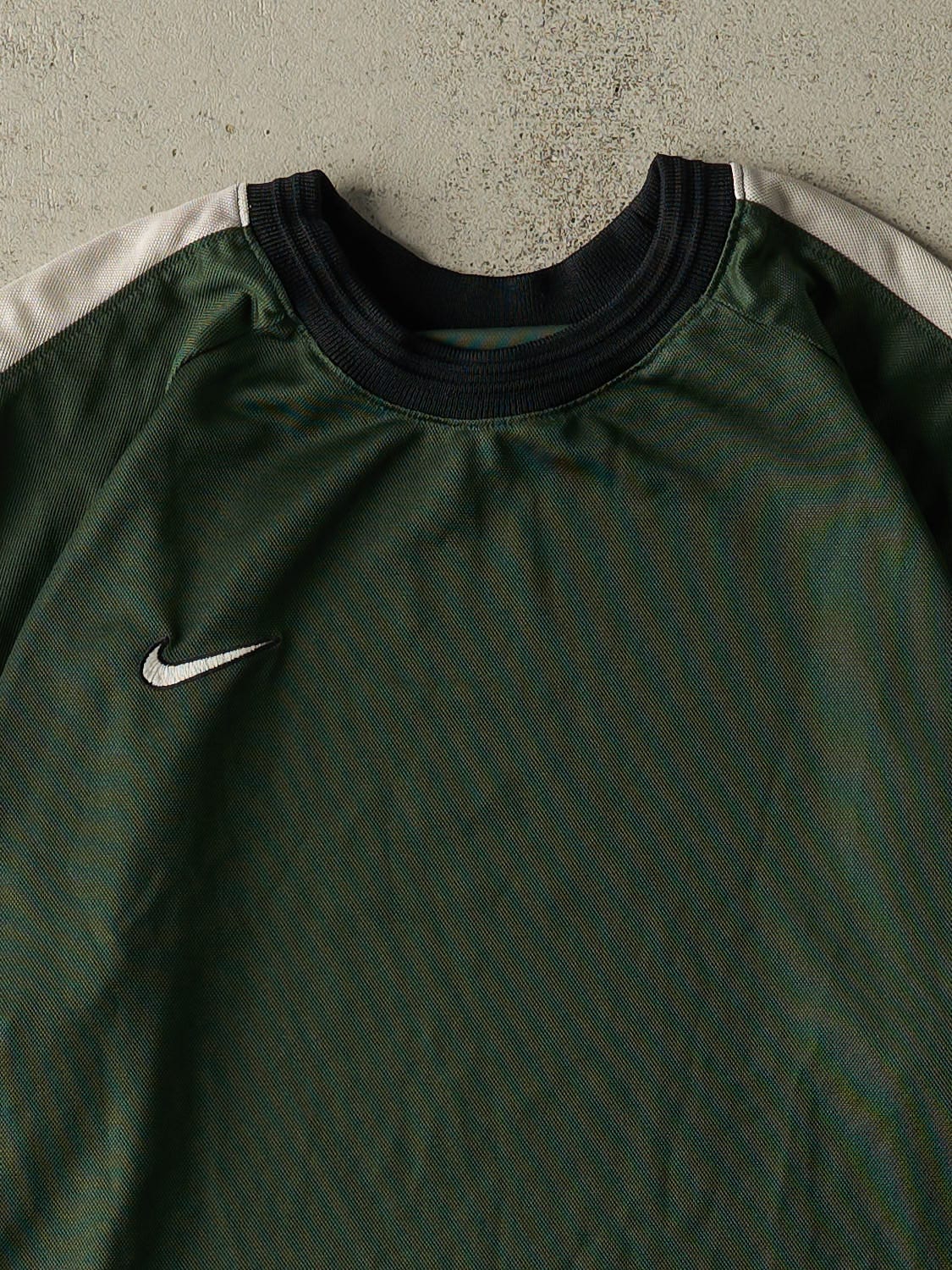 Vintage Y2K Green & Beige Nike Embroidered Jersey (M/L)