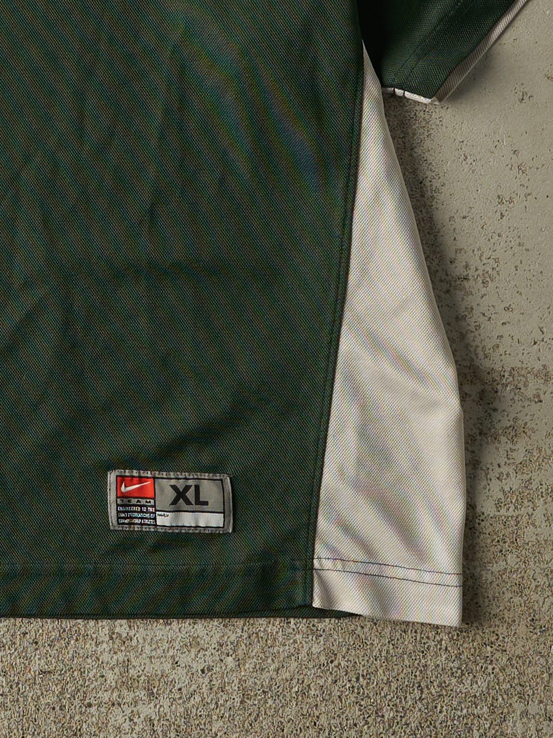 Vintage Y2K Green & Beige Nike Embroidered Jersey (M/L)