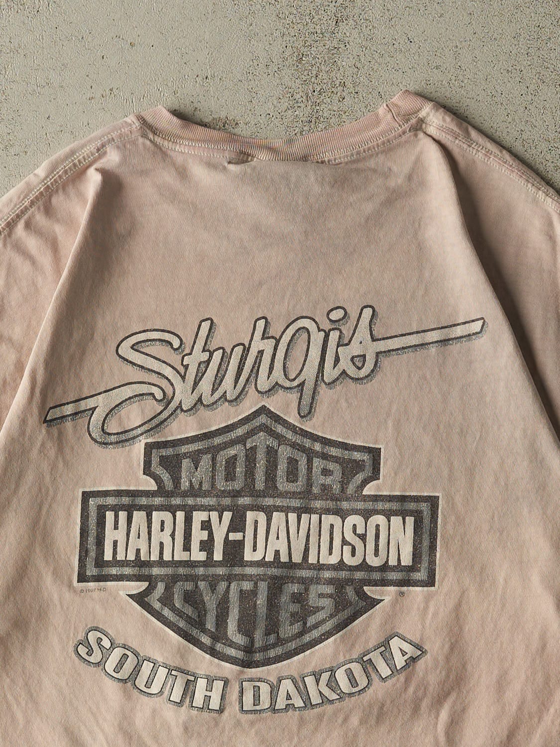 Vintage 01' Beige Harley Davidson Sturgis Tee (L)