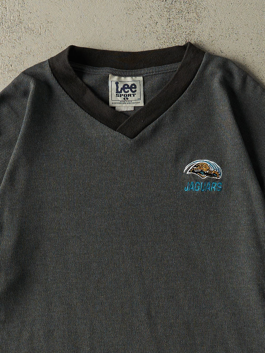 Vintage 90s Charcoal Grey Jacksonville Jaguars Embroidered Tee (L/XL)