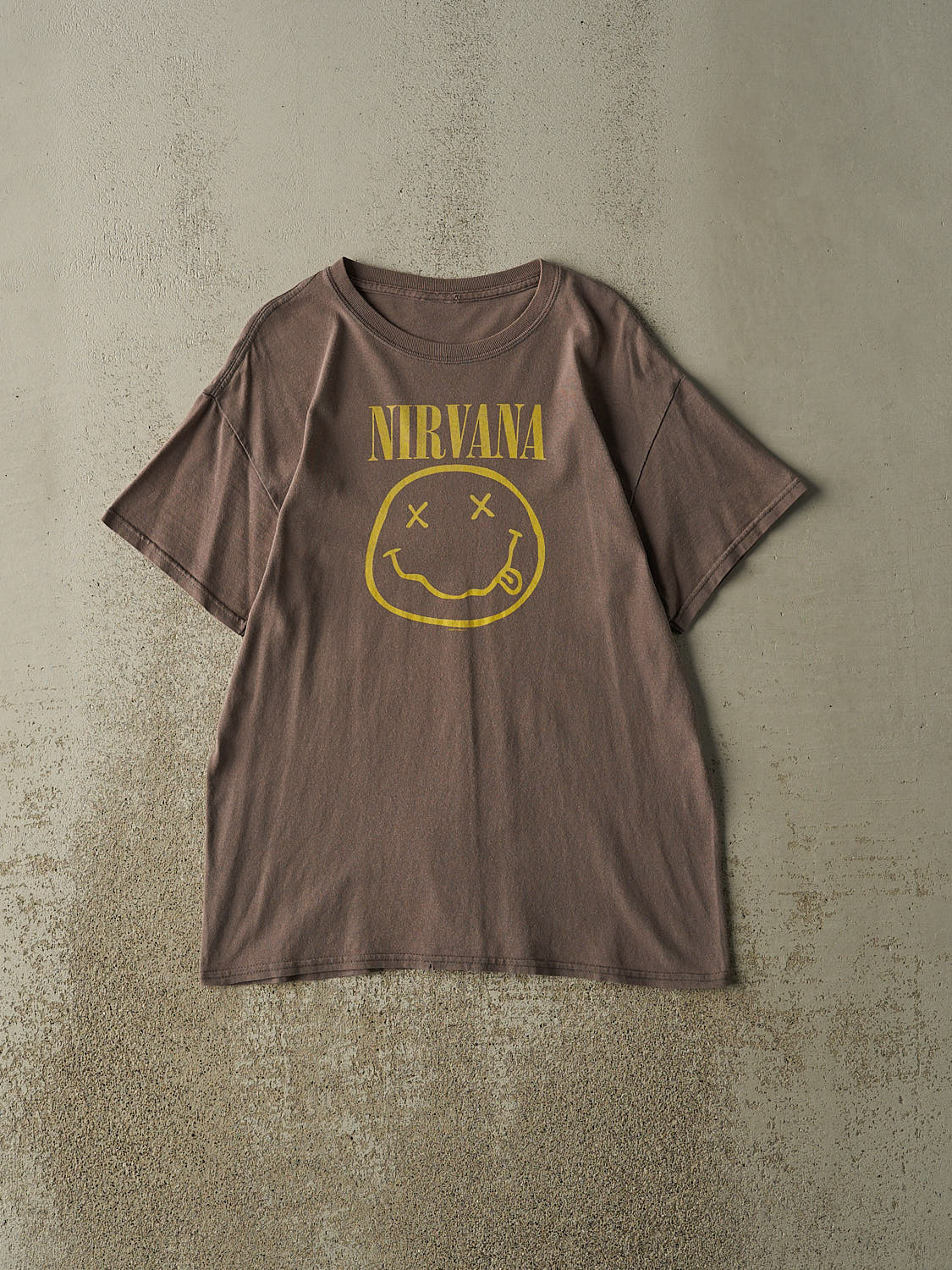 Vintage Y2K Sun Faded Grey Nirvana Tee (S/M)