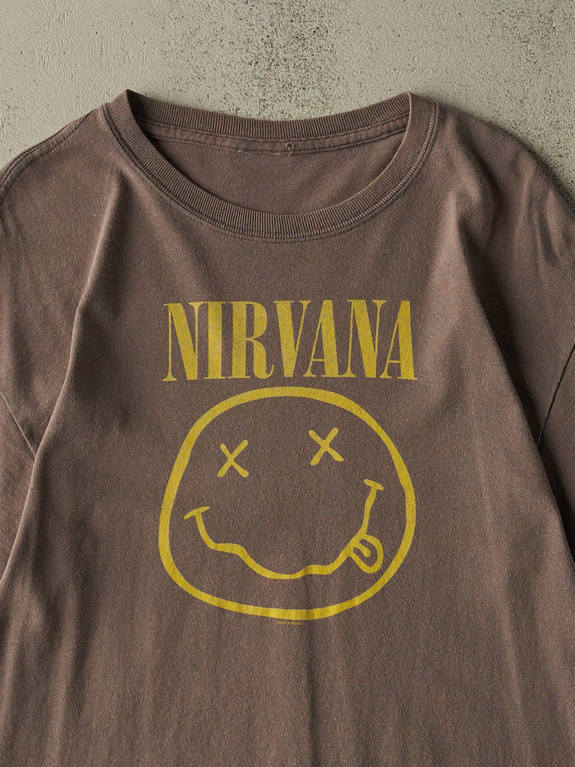 Vintage Y2K Sun Faded Grey Nirvana Tee (S/M)