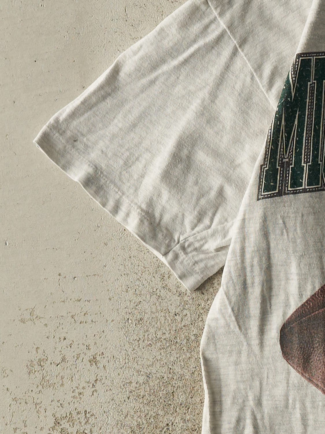 Vintage 90s Heather Grey Michigan State University Football Tee (M)