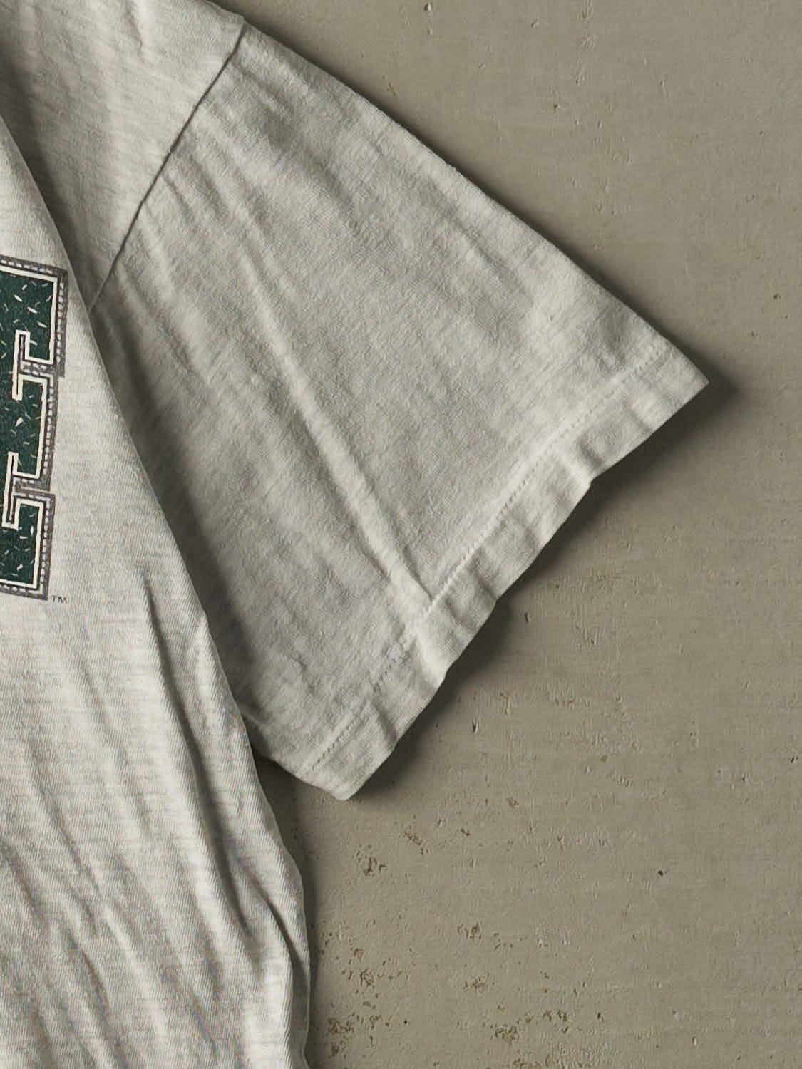 Vintage 90s Heather Grey Michigan State University Football Tee (M)