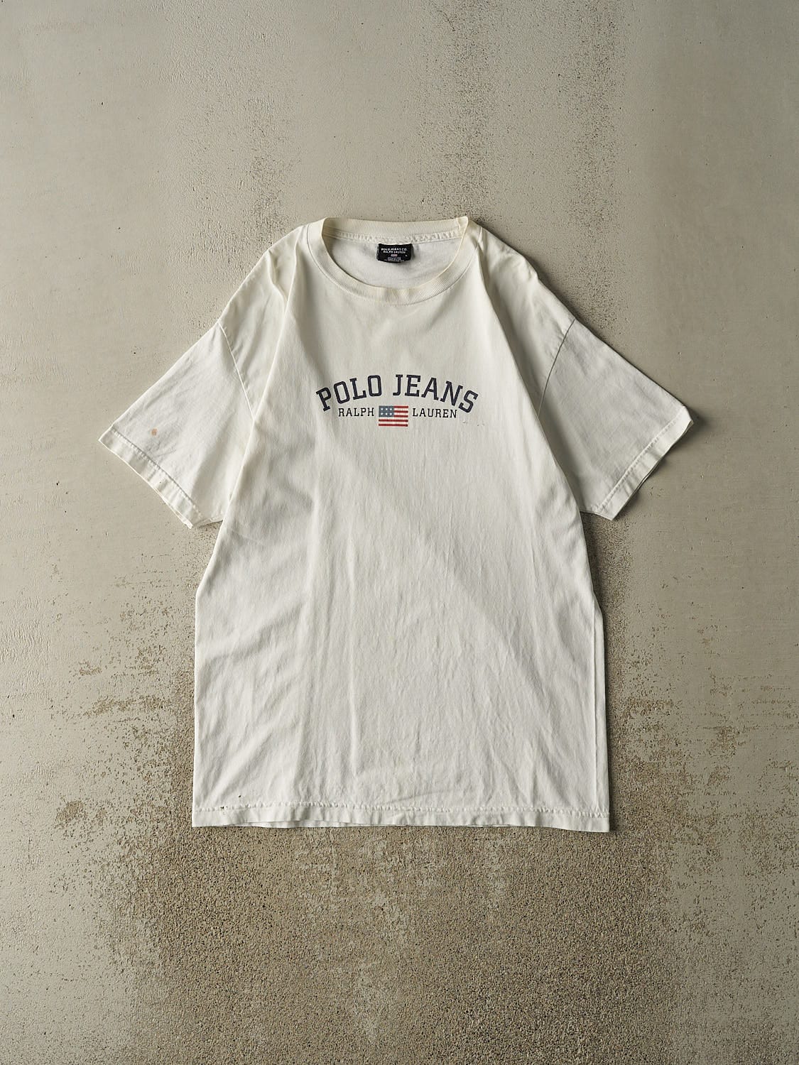 Vintage 90s White Polo Jeans Ralph Lauren Tee (L)