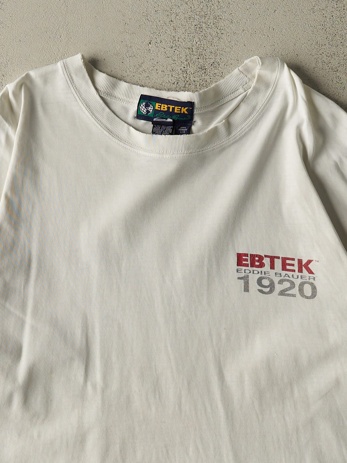 Vintage 90s White Eddie Bauer EBTEK Tee (XXL)