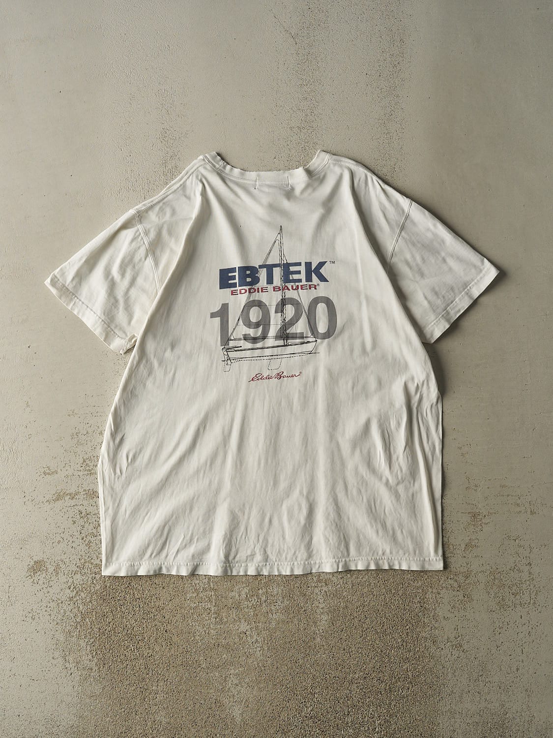 Vintage 90s White Eddie Bauer EBTEK Tee (XXL)