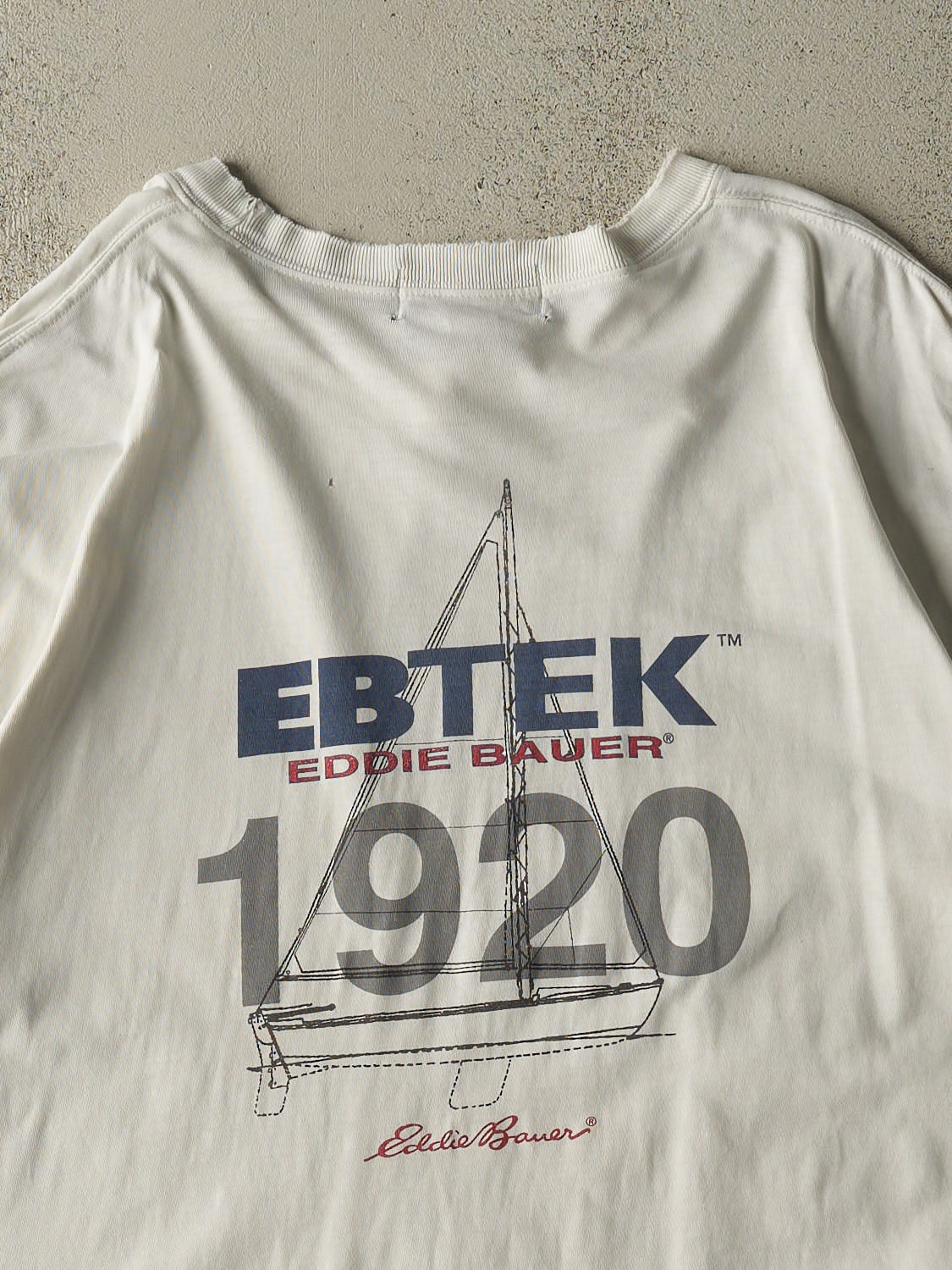 Vintage 90s White Eddie Bauer EBTEK Tee (XXL)
