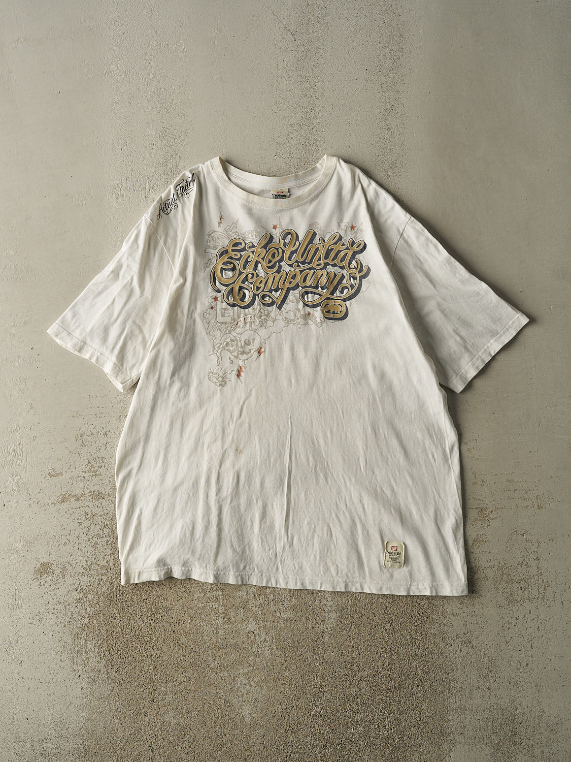 Vintage Y2K White Ecko Unltd Tee (XXL/XXXL)