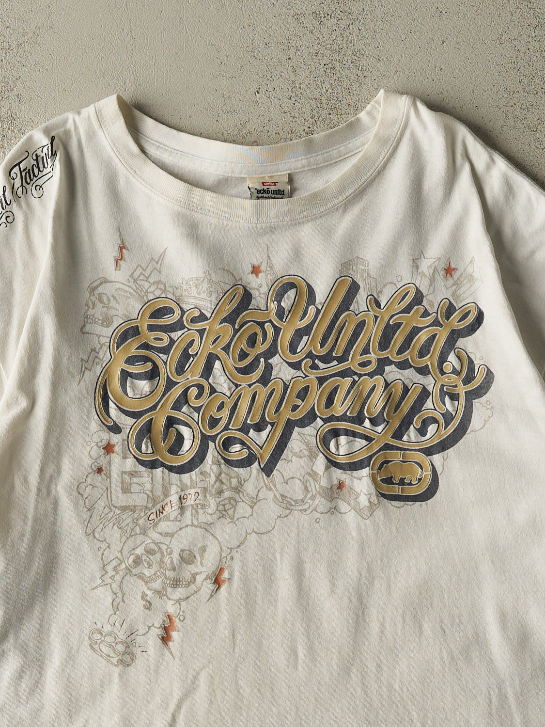 Vintage Y2K White Ecko Unltd Tee (XXL/XXXL)