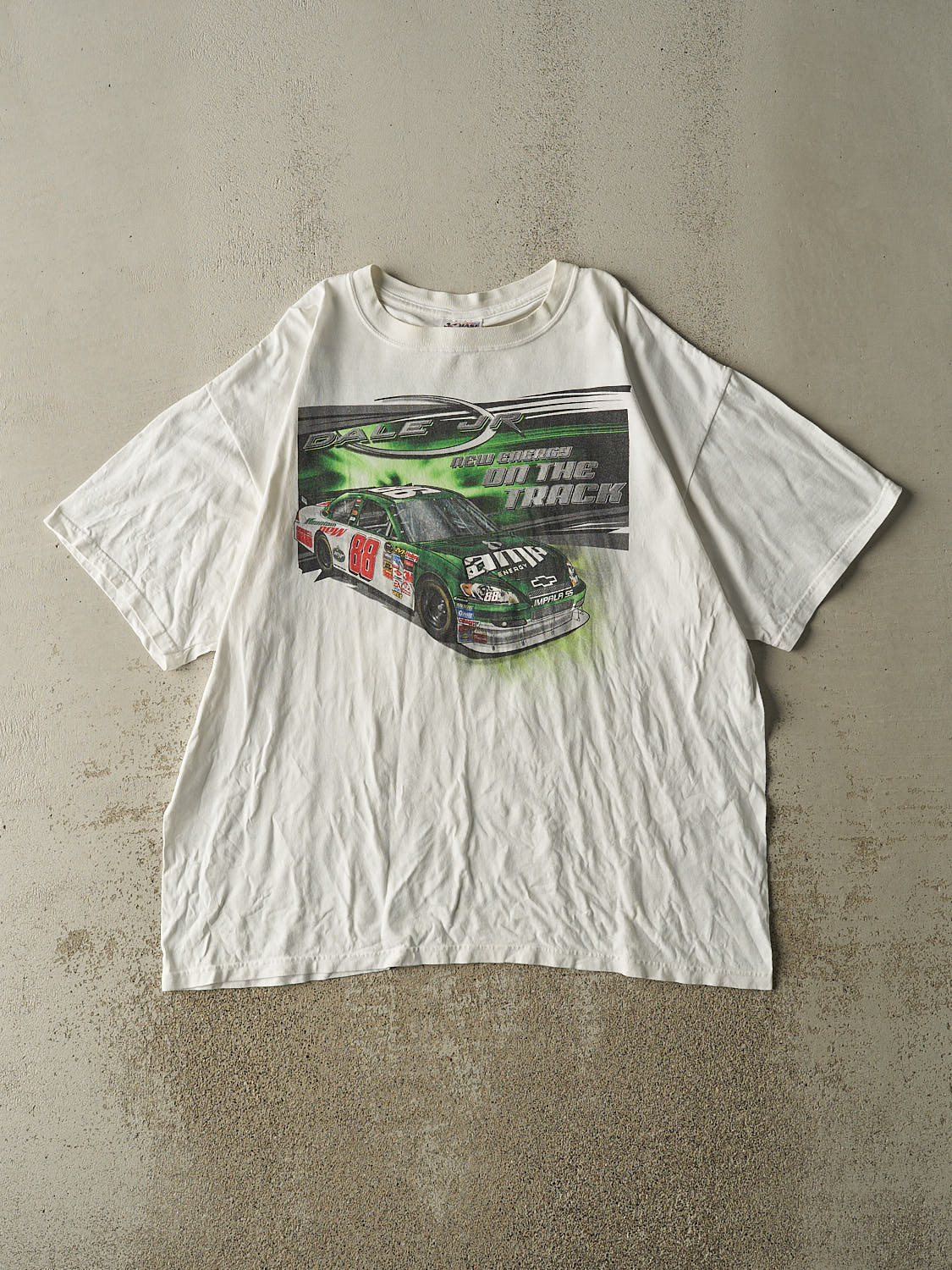 Vintage 06' White Dale Earnhardt Jr Nascar Tee (XL/XXL)