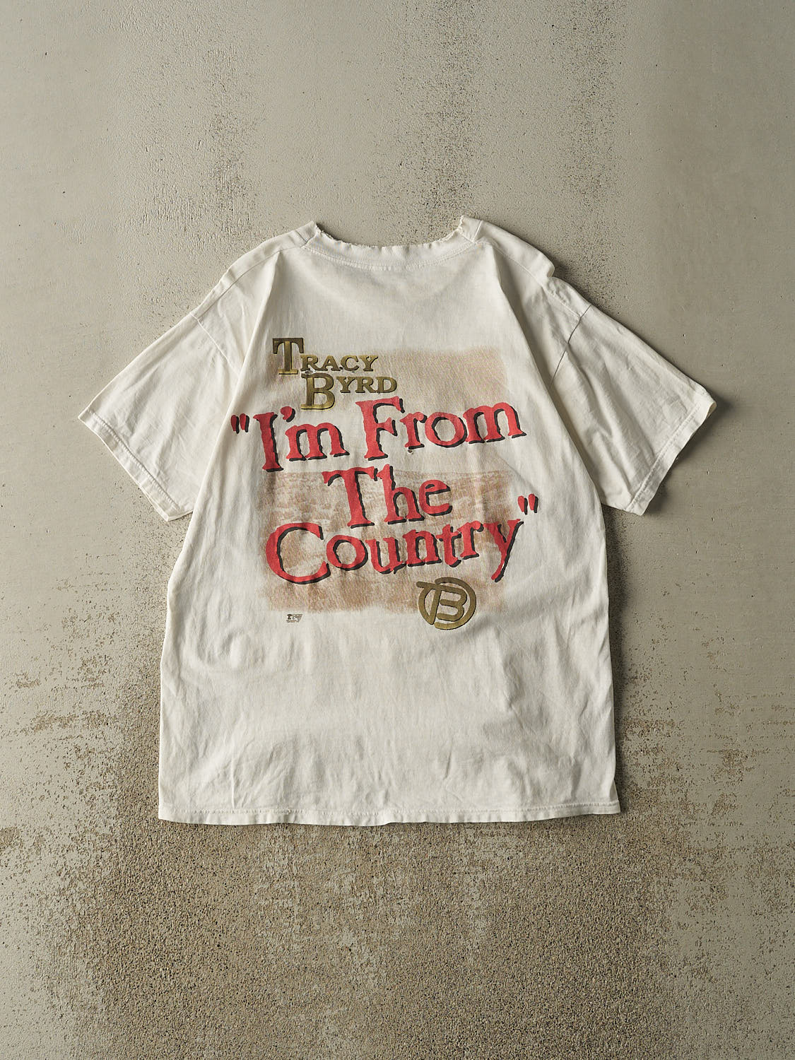 Vintage 93' White Tracey Byrd "I'm From the Country" Tee (M/L)