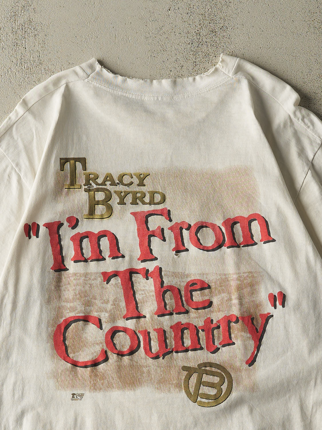 Vintage 93' White Tracey Byrd "I'm From the Country" Tee (M/L)