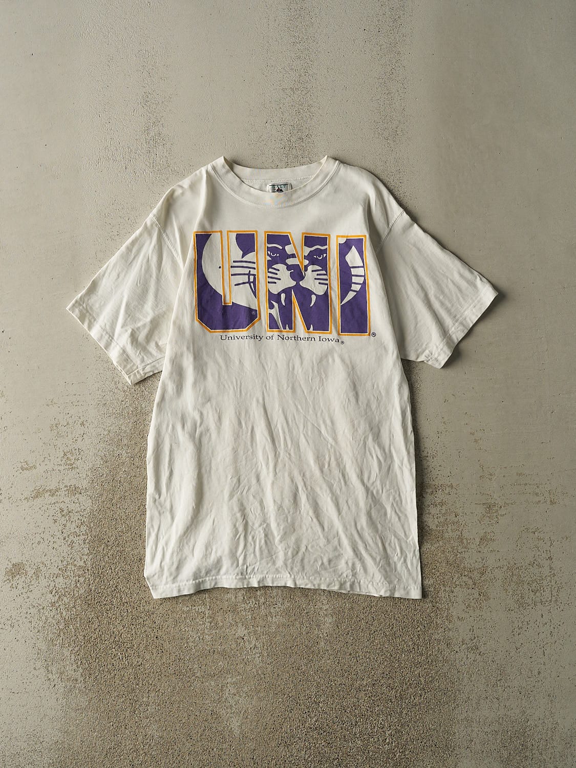 Vintage 90s White University of Northern Iowa Tee (S/M)