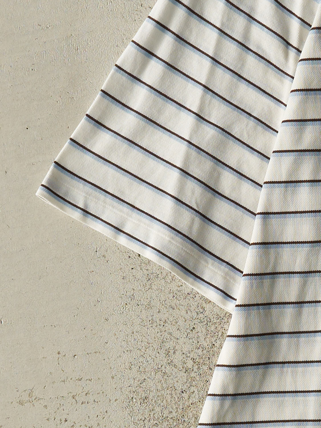 Vintage 90s White & Blue Striped Polo Ralph Lauren Quarter Button (XXL)