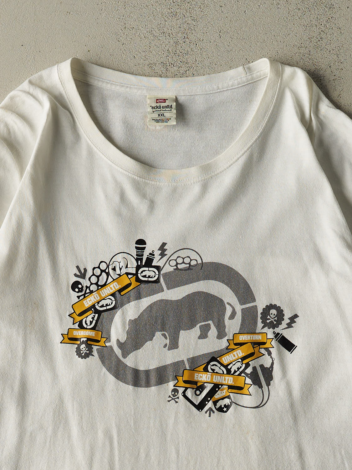 Vintage Y2K White Ecko Unltd Tee (XXL)