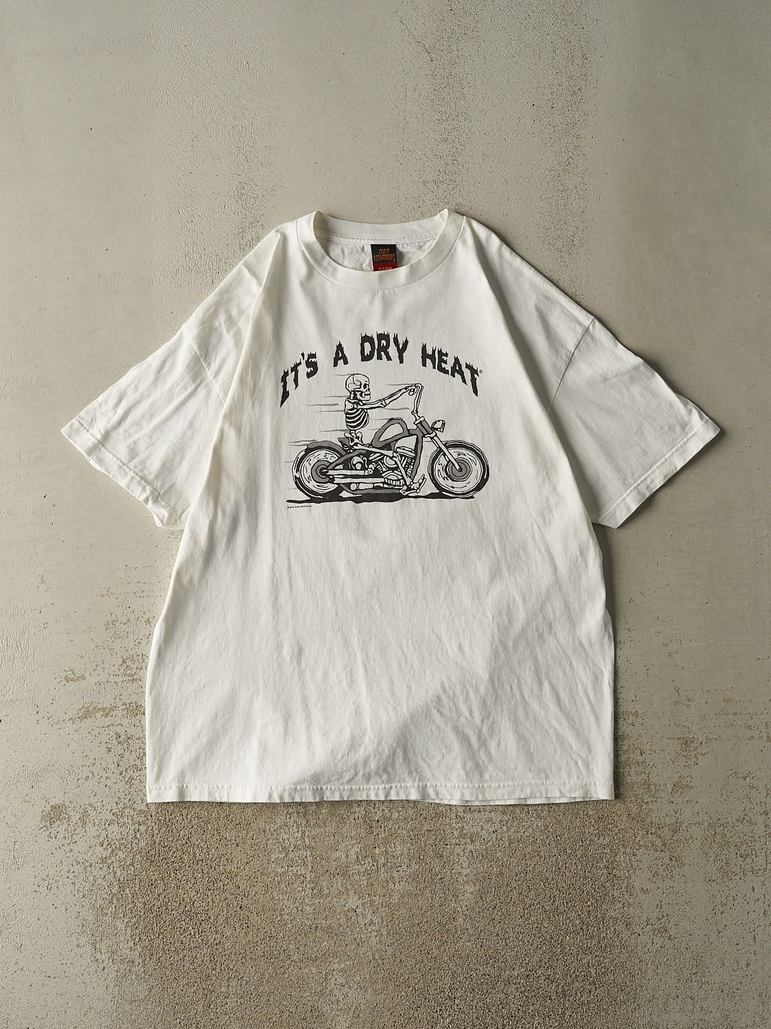 16' White "Its a Dry Heat" Motorcycle Outpost Biker Tee (XL/XXL)